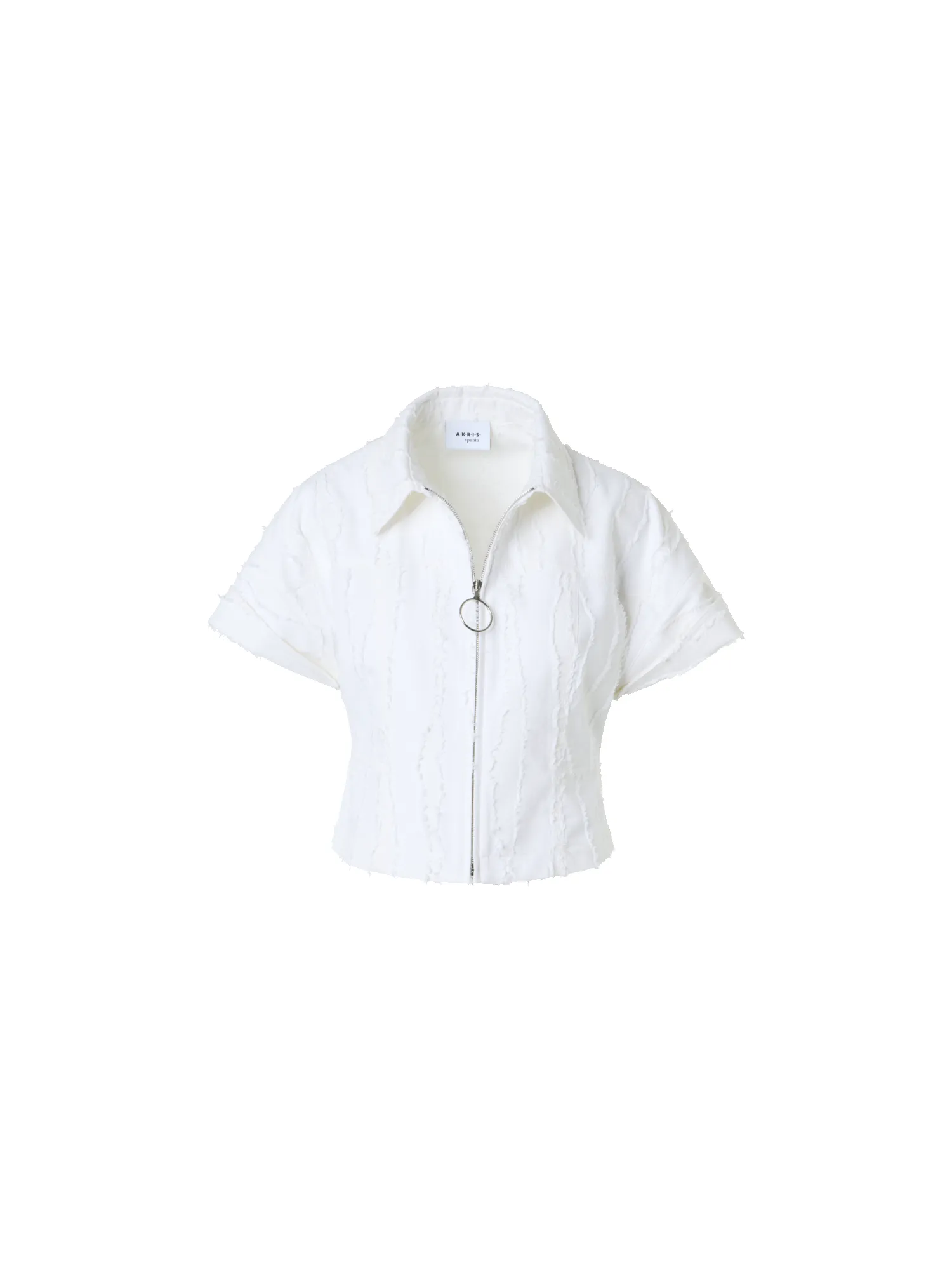 Fringed Wave Jacquard Short Jacket sold by Akris