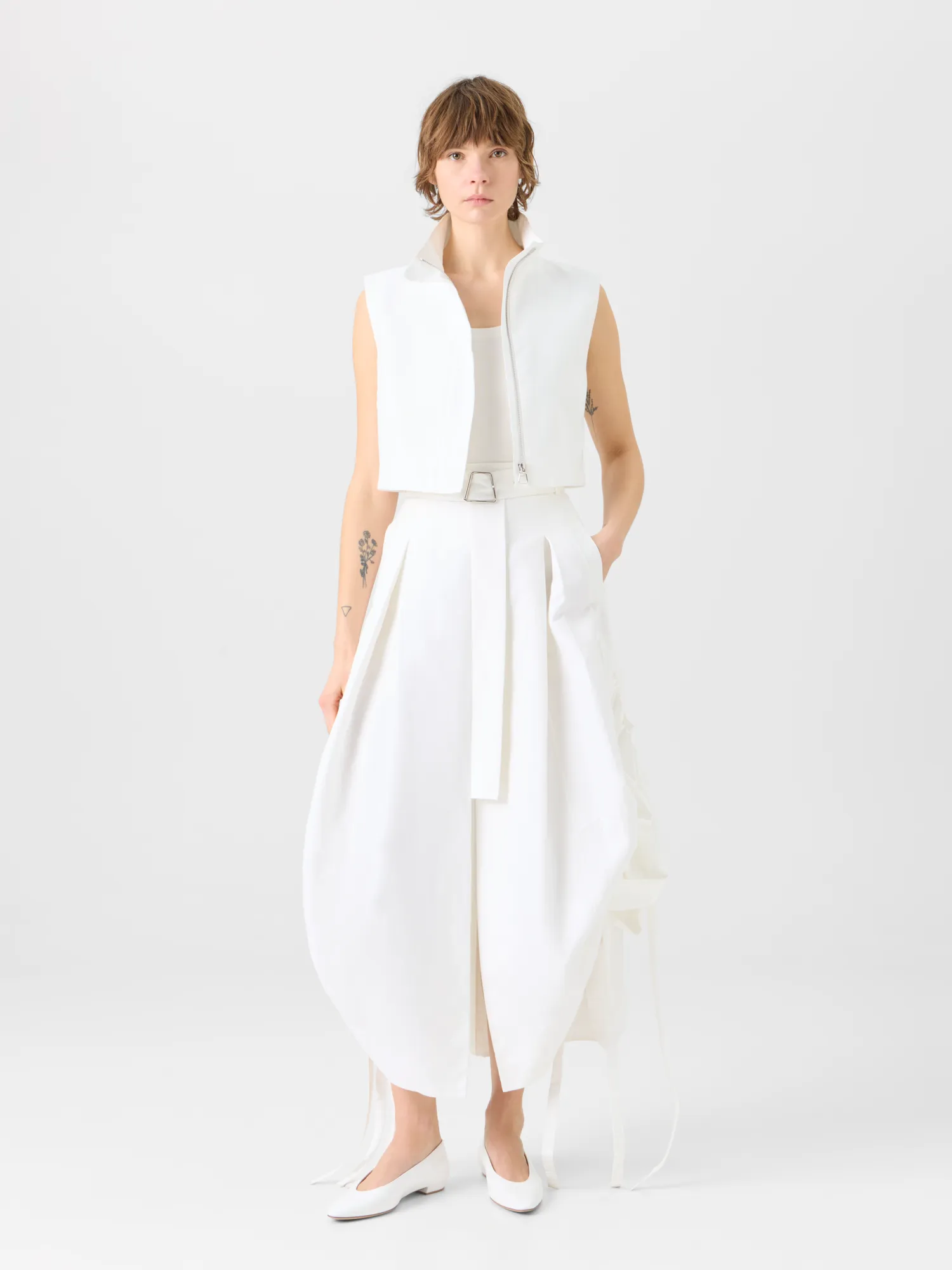 Cotton Midi Skirt with Drawstrings sold by Akris product image thumbnail 3