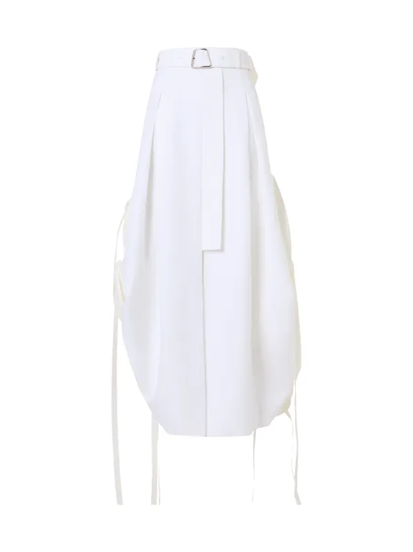 Cotton Midi Skirt with Drawstrings made by Akris