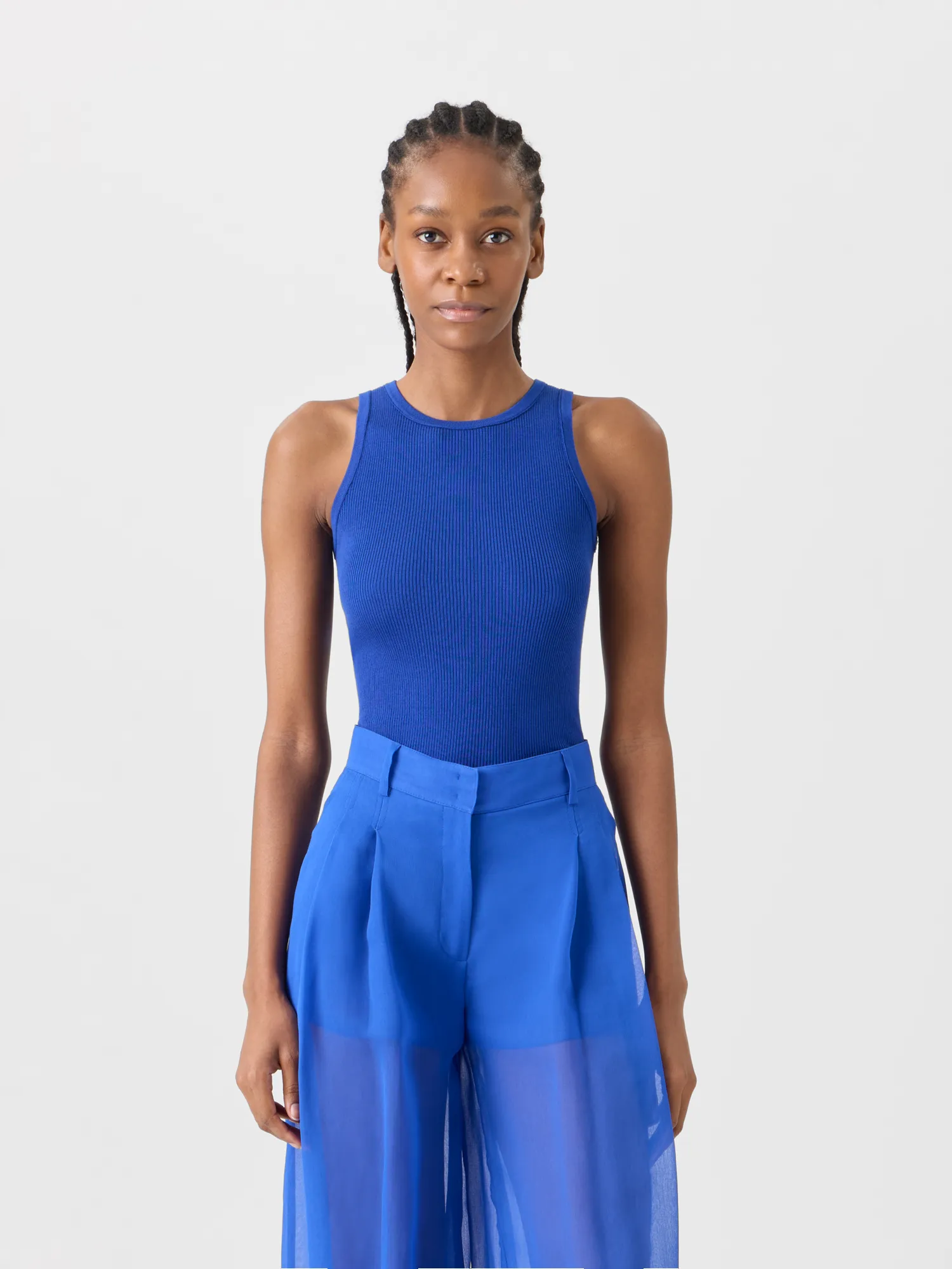 Sleeveless Ribbed Silk Knit Top sold by Akris product image thumbnail 2