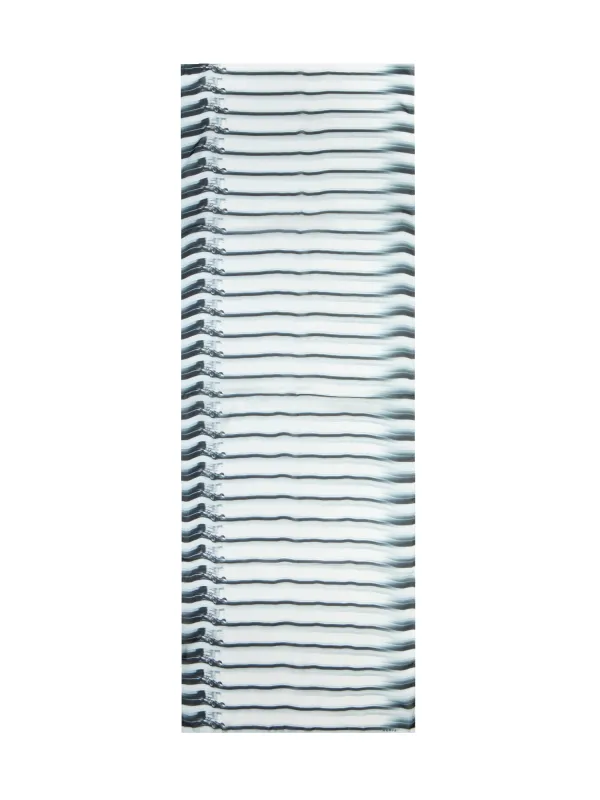 Car Stripes print scarf made by Akris