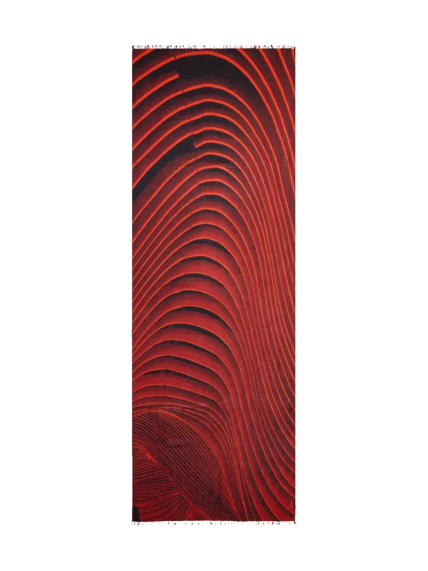Curves print scarf made by Akris