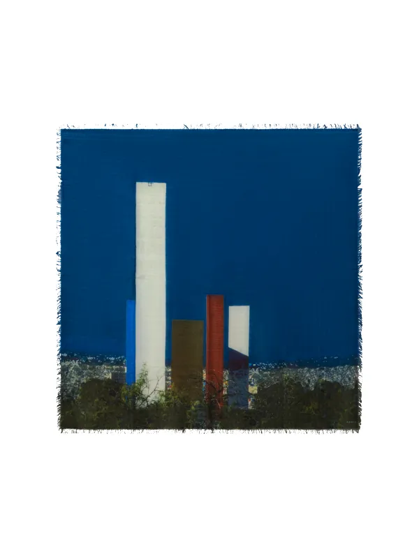 Barragan Towers print scarf made by Akris