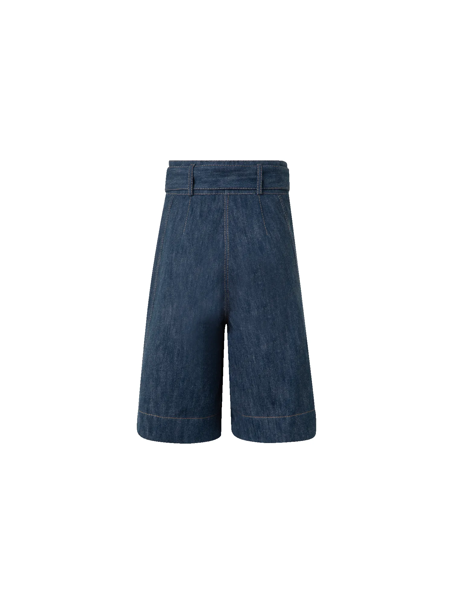 Wide Cotton Wool Denim Bermuda Shorts sold by Akris product image thumbnail 4