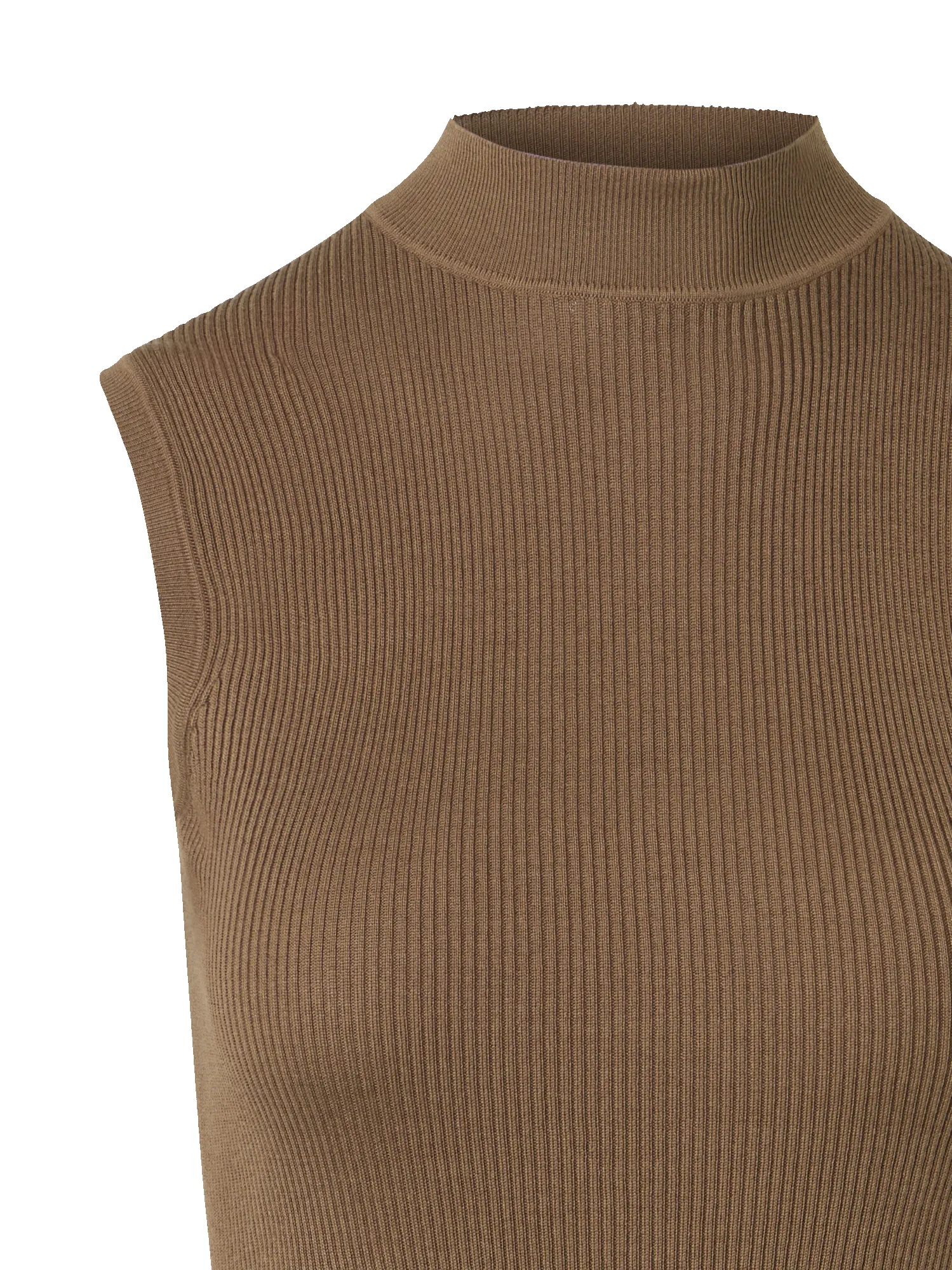 Silk-Cotton Rib Knit Top sold by Akris product image thumbnail 3