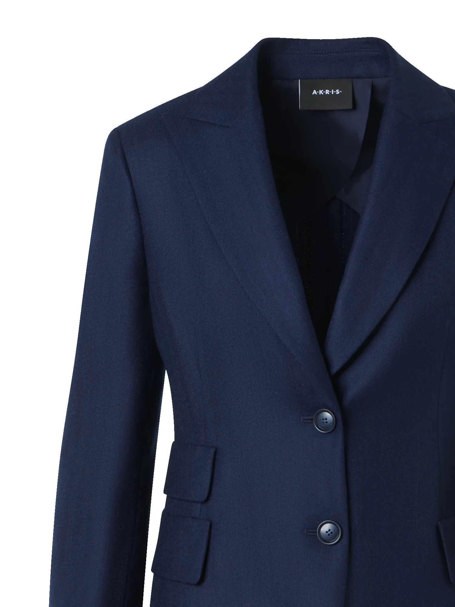 Cashmere Herringbone Two-Button Blazer sold by Akris product image thumbnail 3