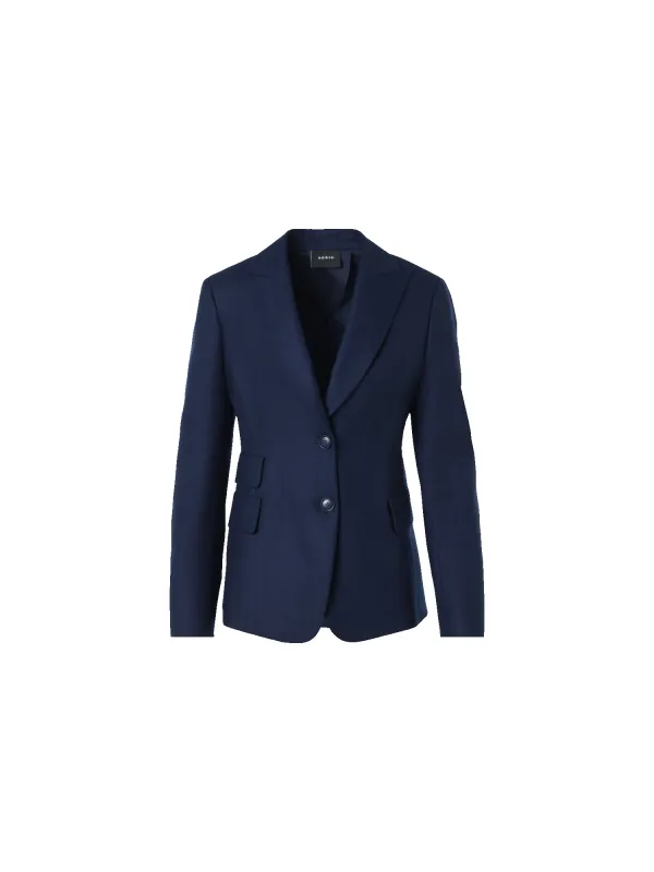 Cashmere Herringbone Two-Button Blazer made by Akris