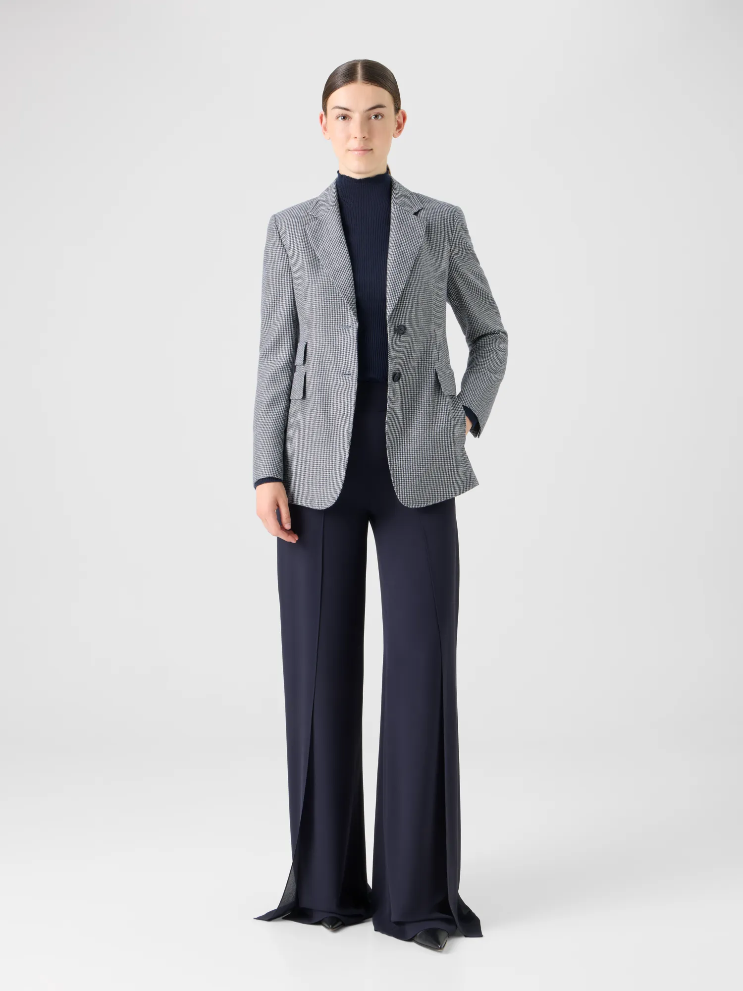 Cashmere Pepita Tailored Blazer sold by Akris product image thumbnail 2