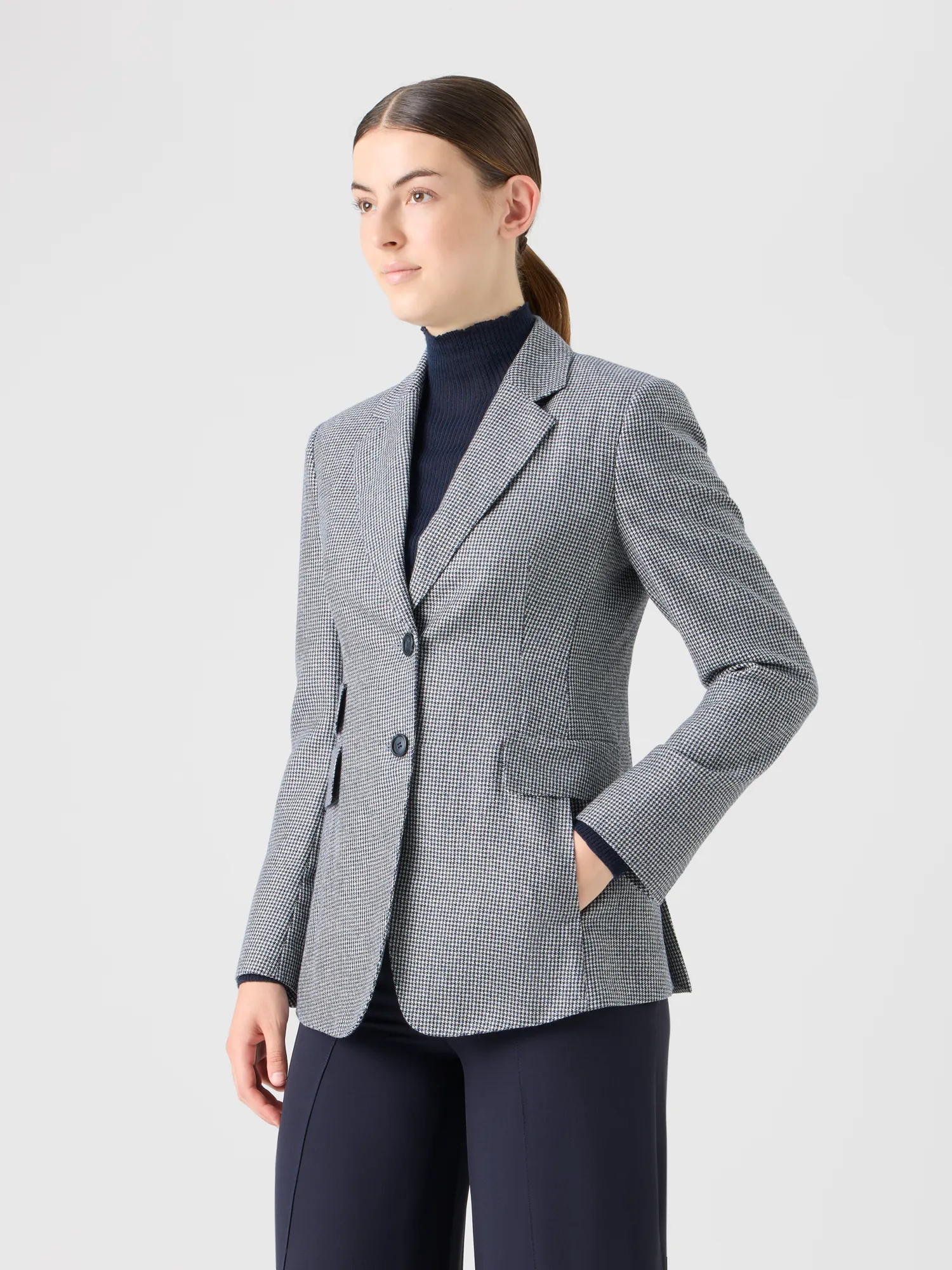 Cashmere Pepita Tailored Blazer sold by Akris product image thumbnail 4