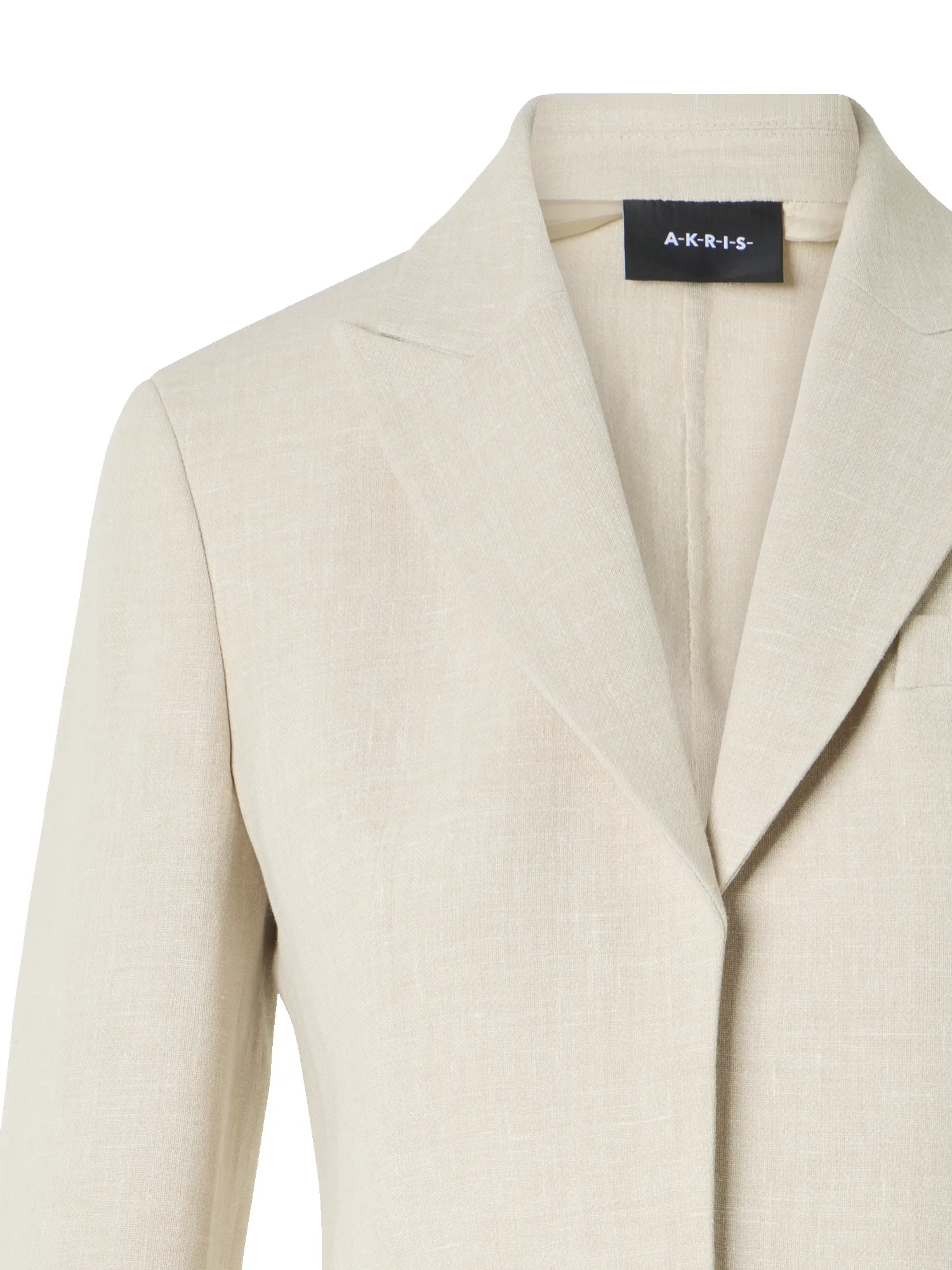 Deneuve Short Fitted Jacket in Linen Wool Double-Face sold by Akris product image thumbnail 3