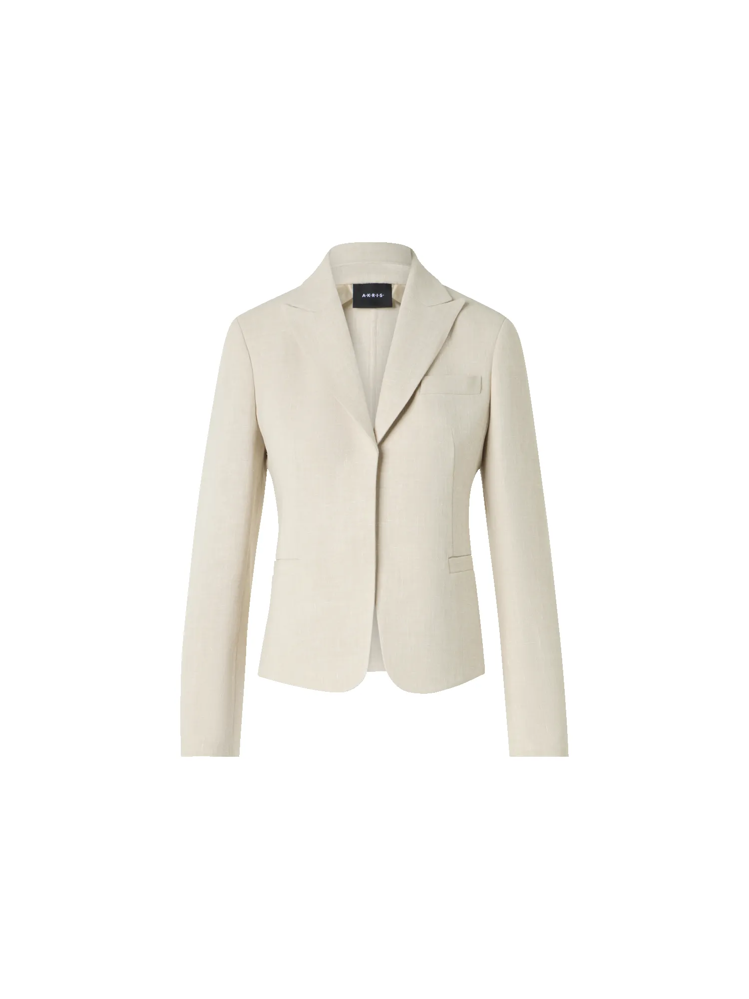 Deneuve Short Fitted Jacket in Linen Wool Double-Face sold by Akris