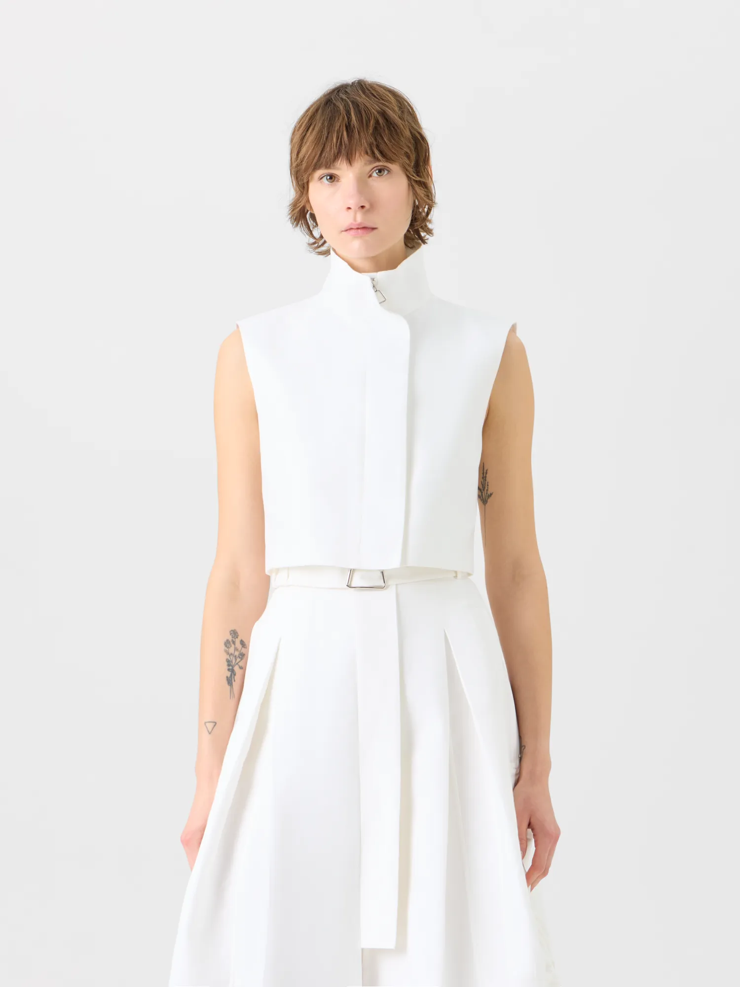 Hester Structured Short Cotton Double-Face Gilet sold by Akris product image thumbnail 2
