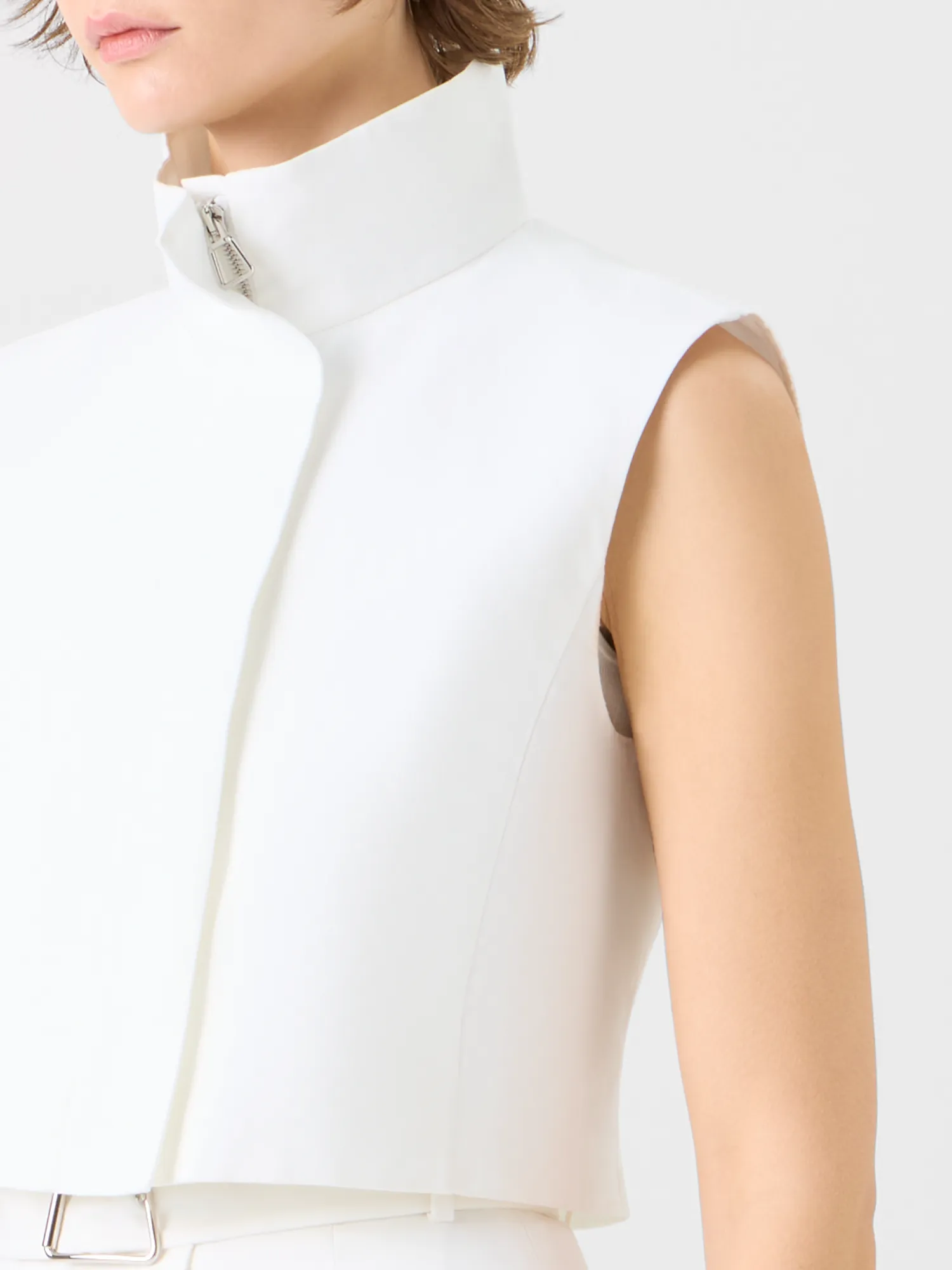 Hester Structured Short Cotton Double-Face Gilet sold by Akris product image thumbnail 4