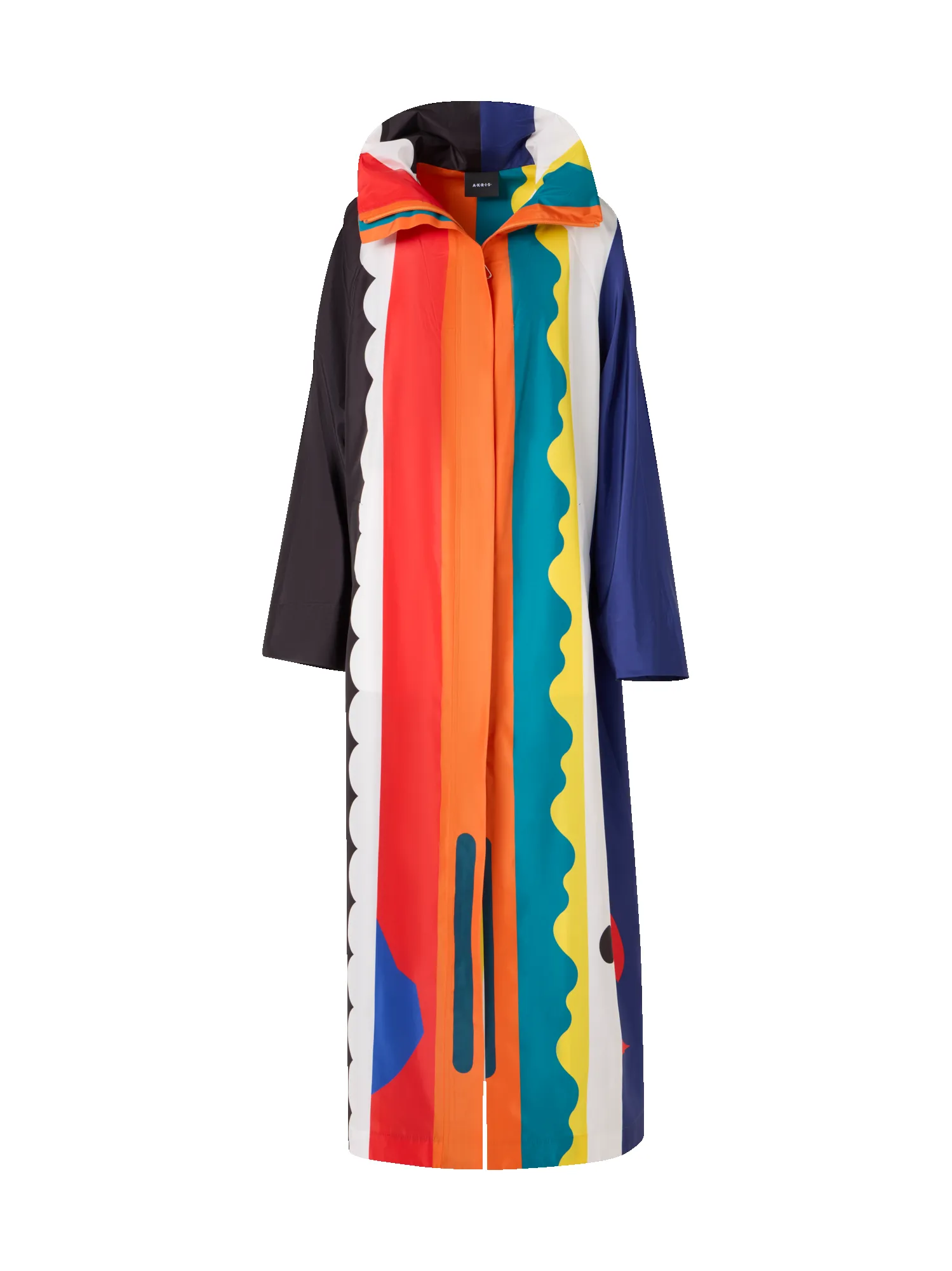 Ivano Taffeta Maxi Coat with Paravent Print sold by Akris