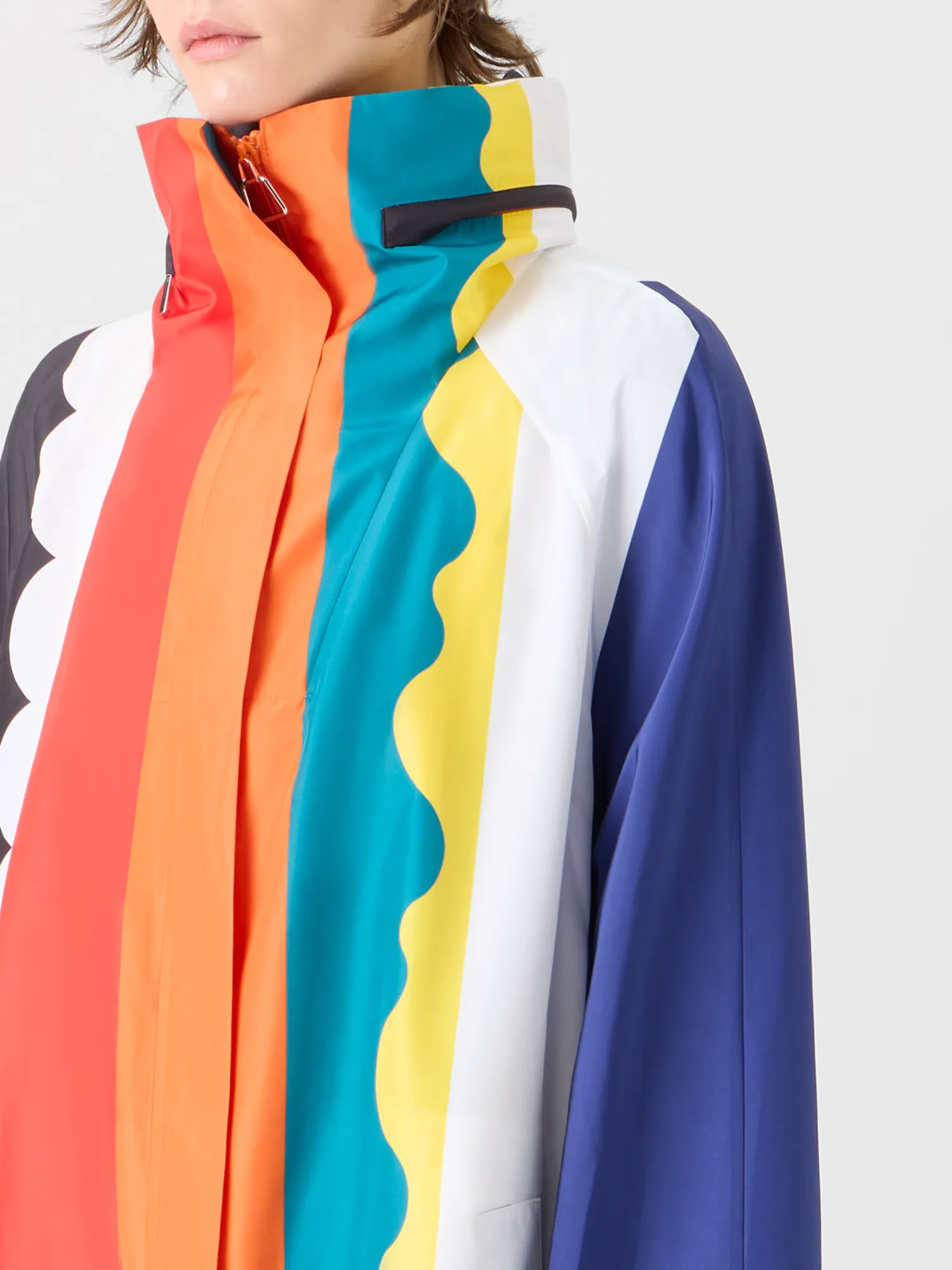 Ivano Taffeta Maxi Coat with Paravent Print sold by Akris product image thumbnail 4