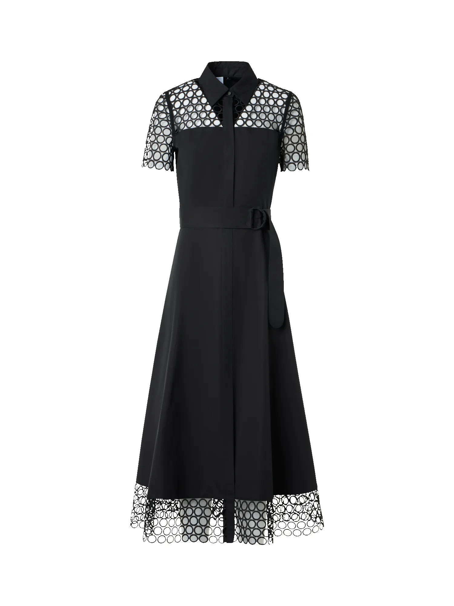 Cotton Midi Dress with Eyelet Guipure sold by Akris