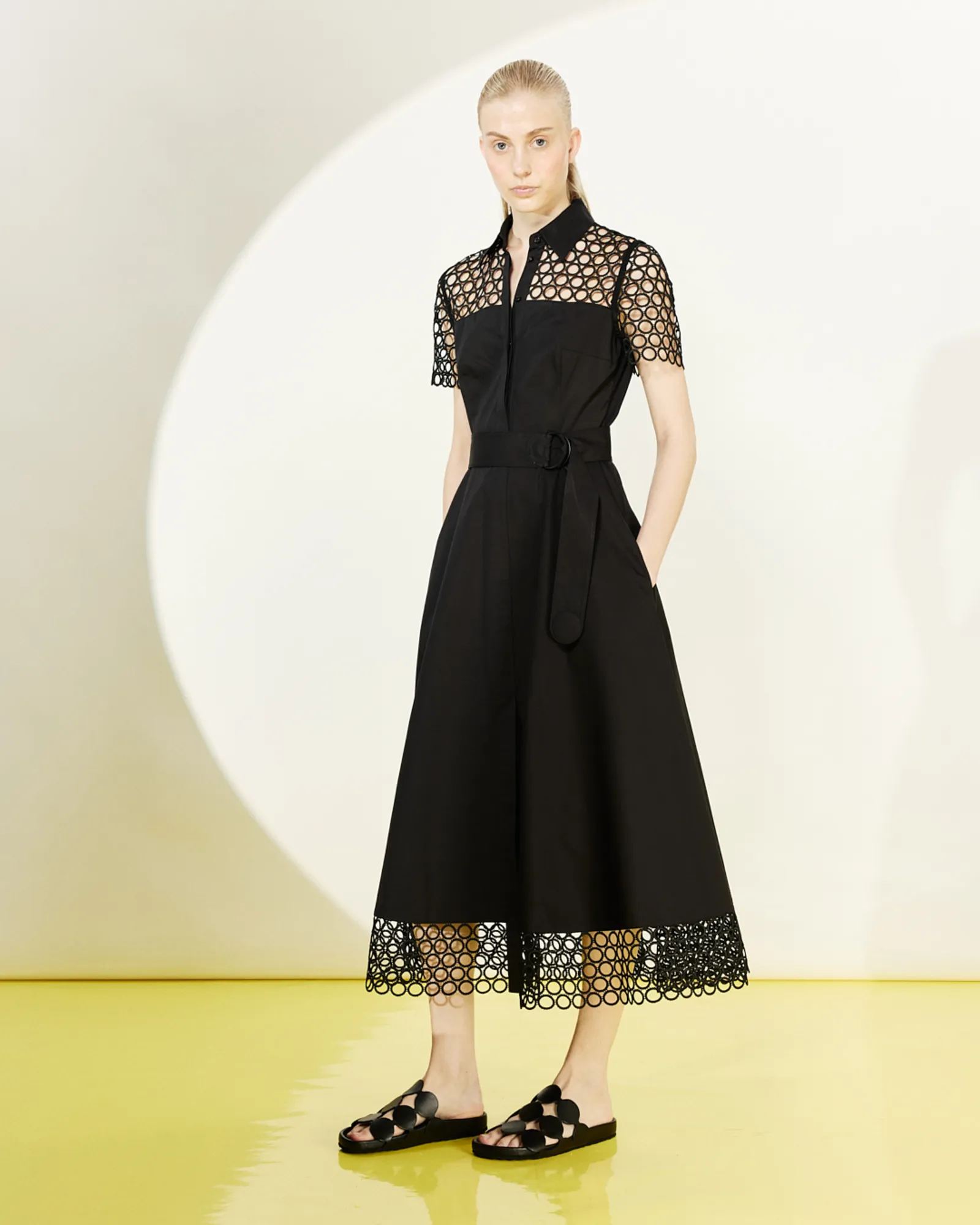 Cotton Midi Dress with Eyelet Guipure sold by Akris product image thumbnail 2
