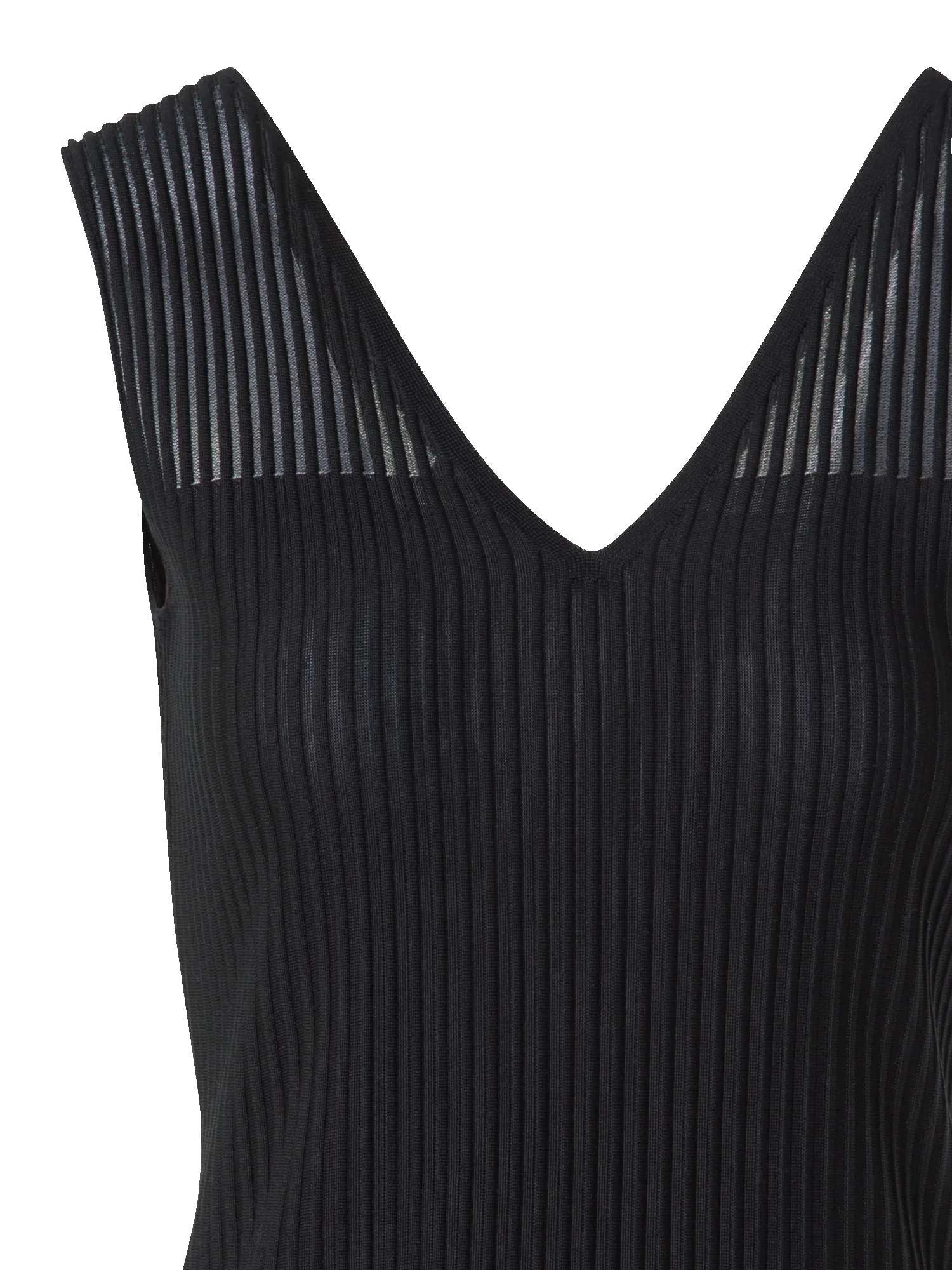 Sleeveless Silk Cotton Top with Sheer Shoulder sold by Akris product image thumbnail 3