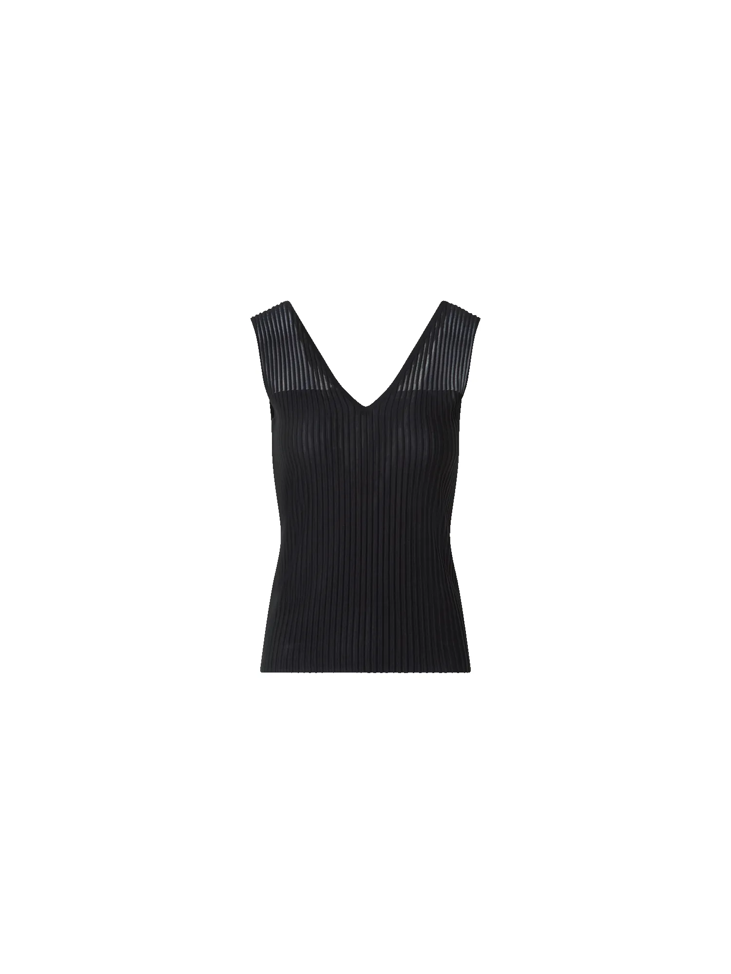 Sleeveless Silk Cotton Top with Sheer Shoulder sold by Akris