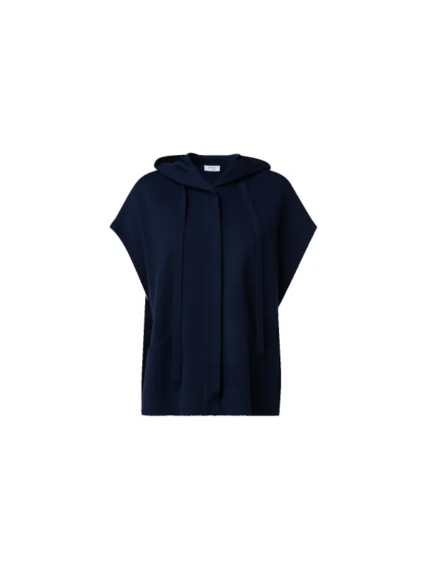 Merino Wool Cardigan with Hood made by Akris Punto