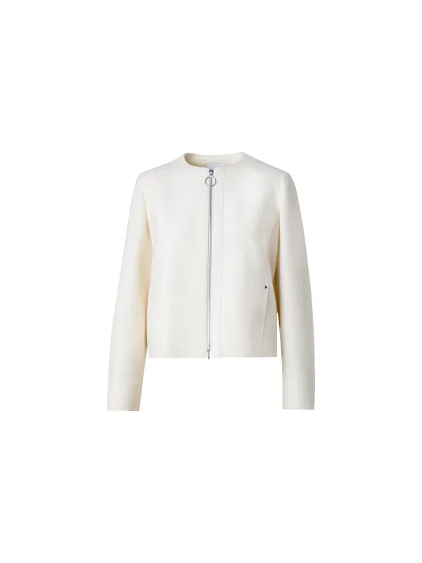 Short Boxy Wool Jacket made by Akris Punto