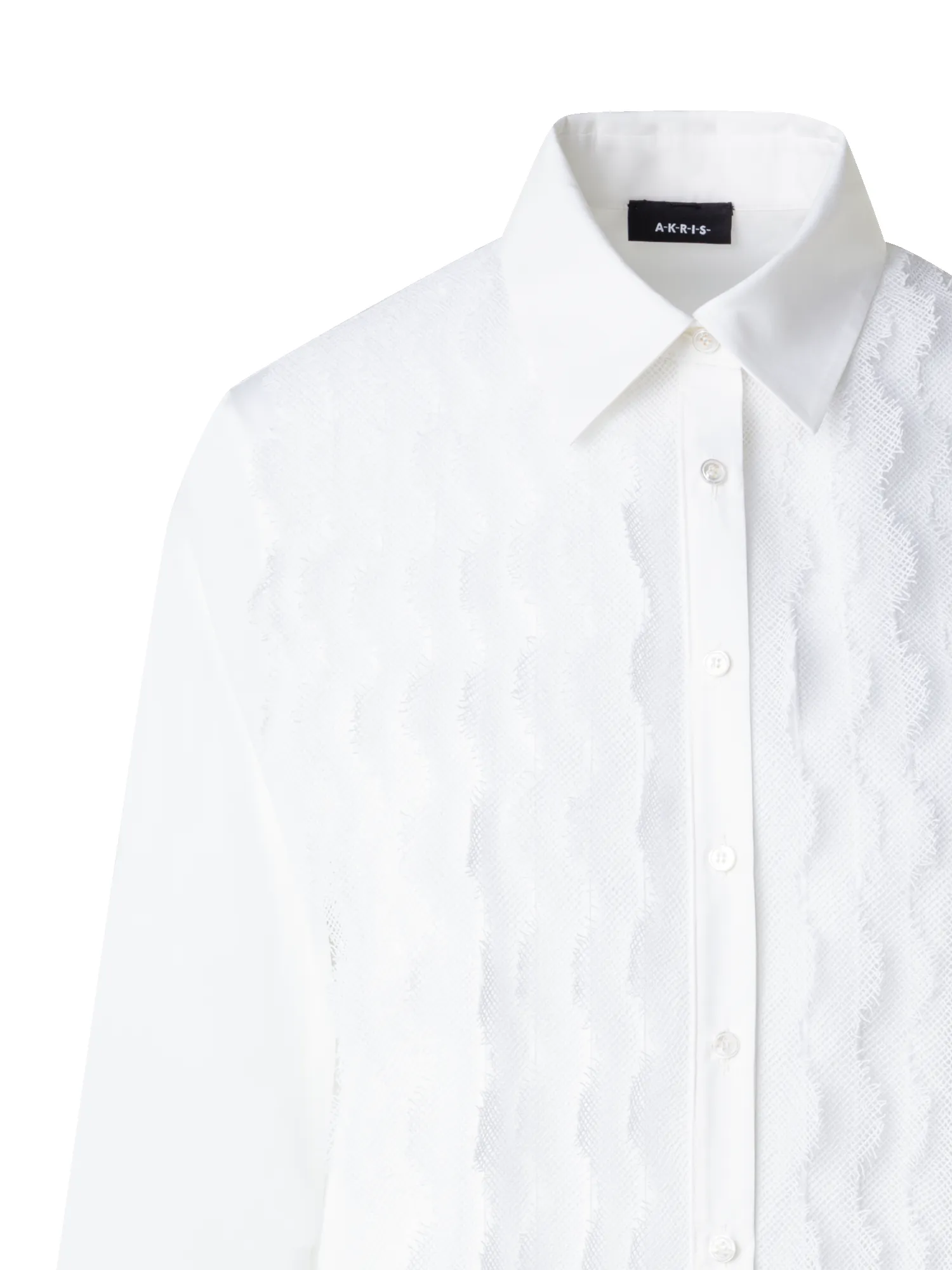 Cotton Poplin Blouse with Lace Front sold by Akris product image thumbnail 2