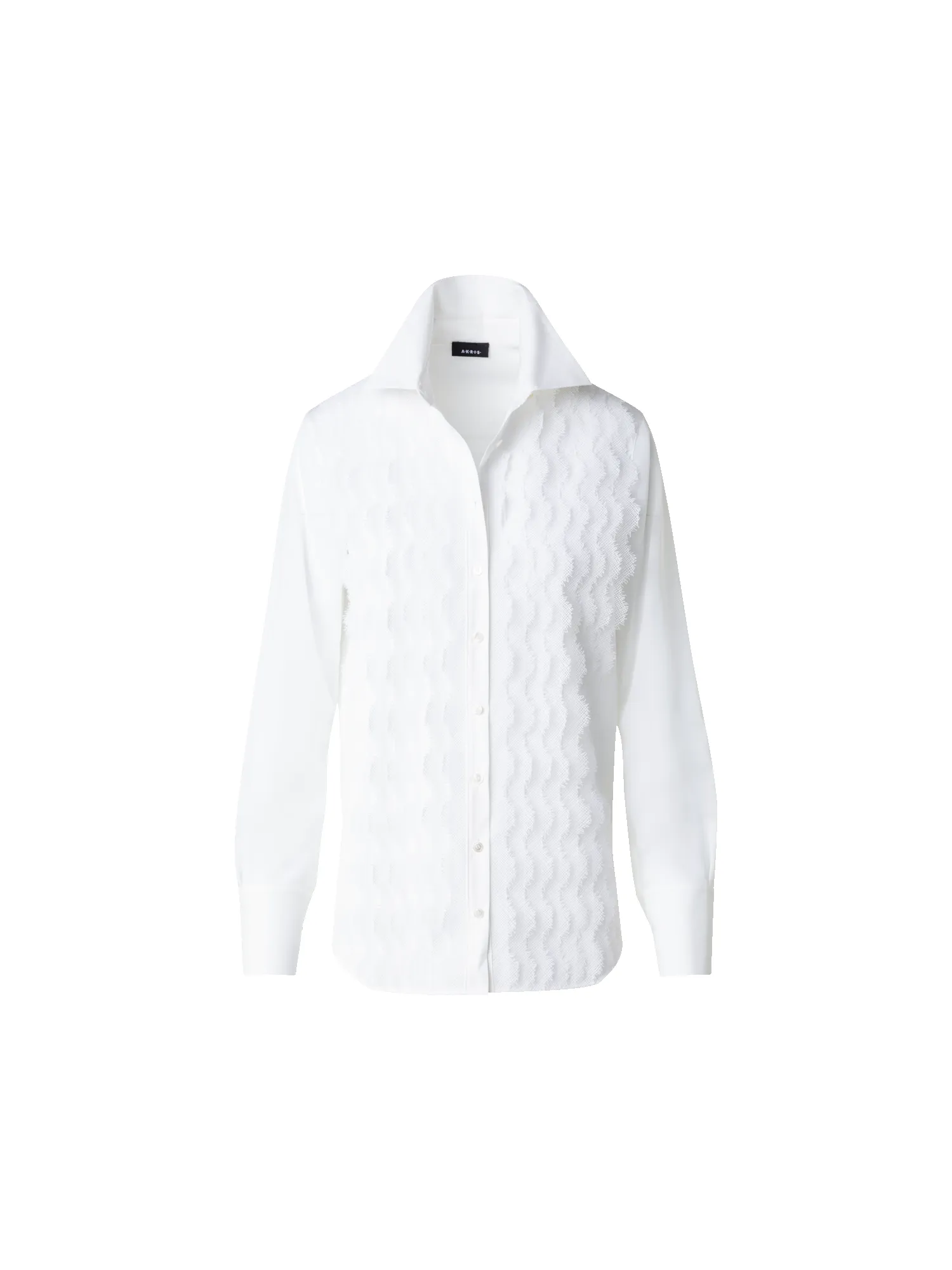 Cotton Poplin Blouse with Lace Front sold by Akris