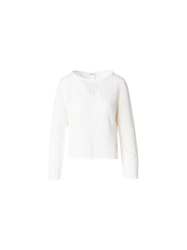 Knit Sweater in Chunky Cotton Mesh made by Akris Punto