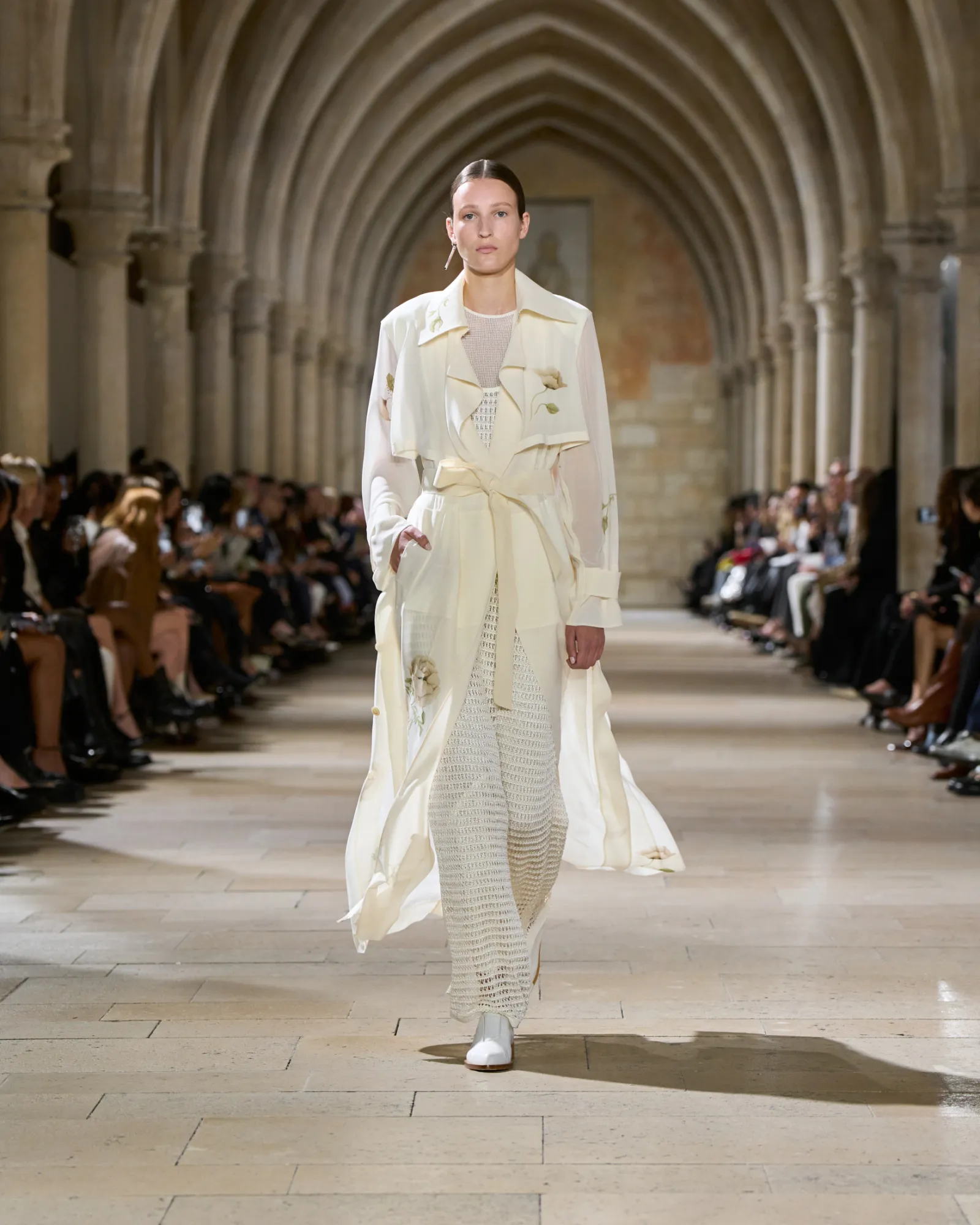 Silk Trench Coat with Anemone Print sold by Akris product image thumbnail 2