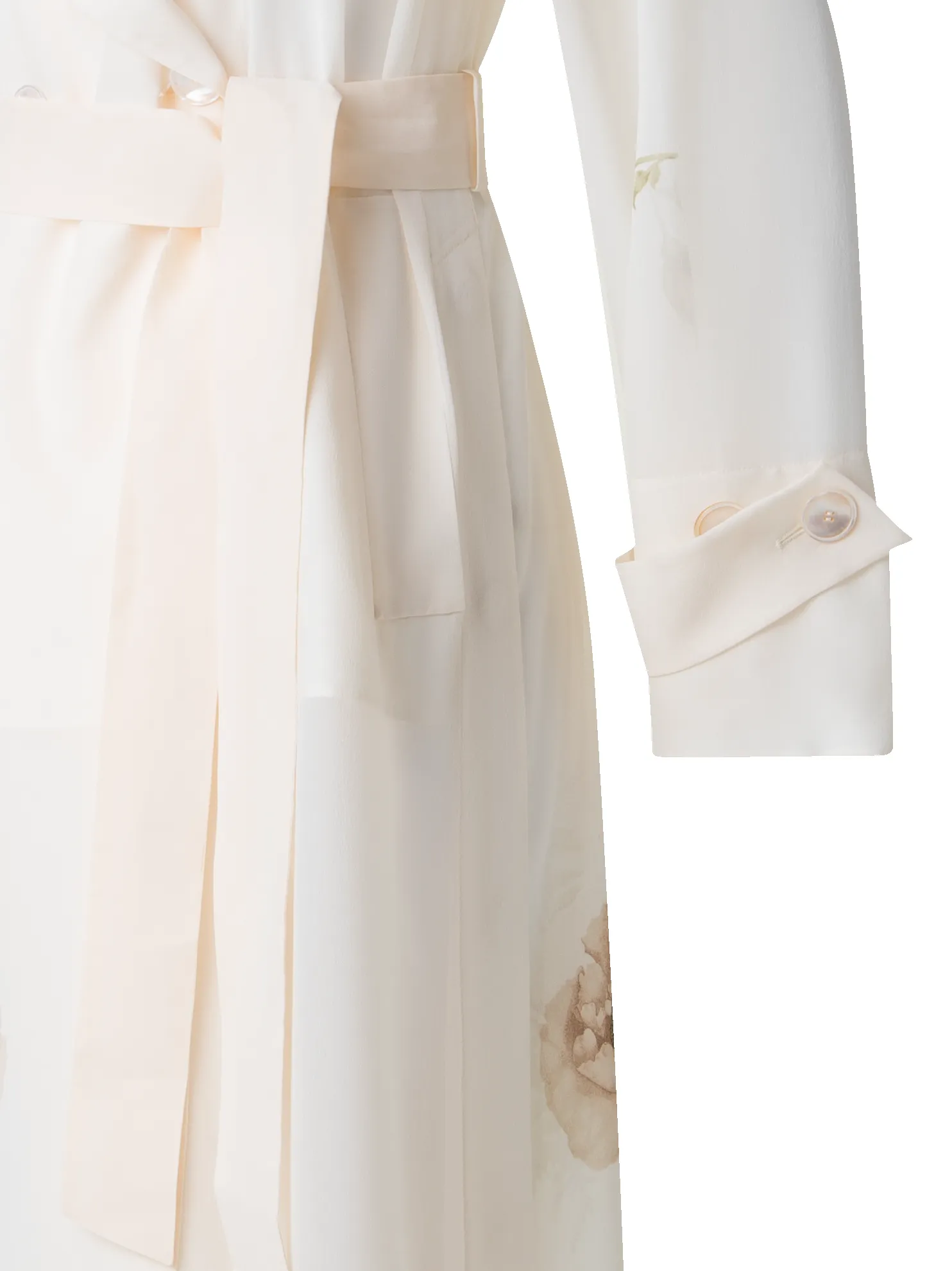 Silk Trench Coat with Anemone Print sold by Akris product image thumbnail 3