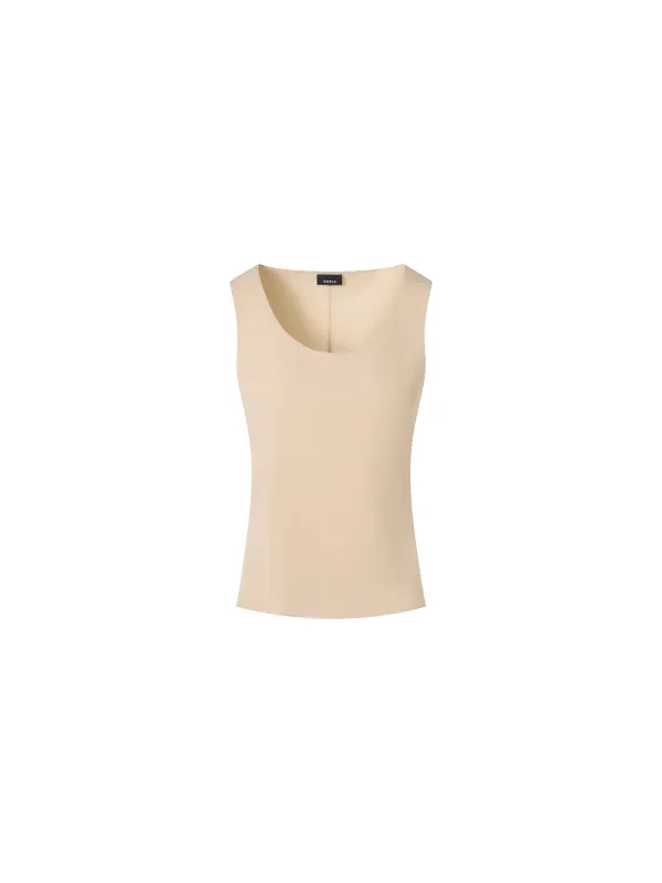 Sleeveless Silk Georgette Tank Top made by Akris