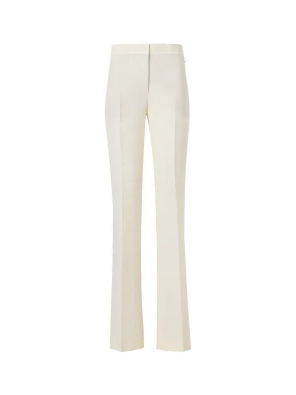 Carl Straight-Leg Pants in Linen-Wool Crêpe Double-Face made by Akris