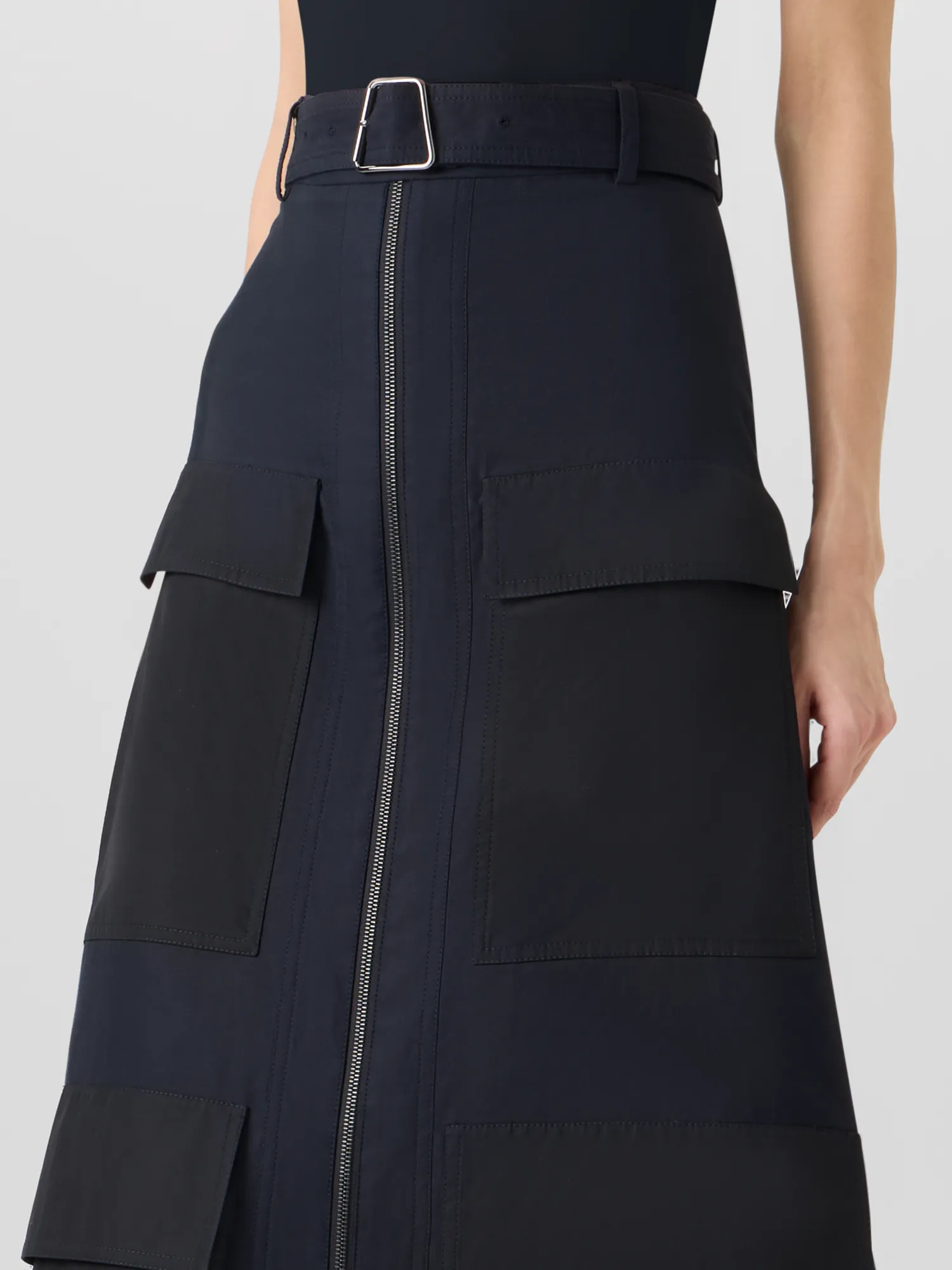 Cotton Double-Face Midi Skirt sold by Akris product image thumbnail 4