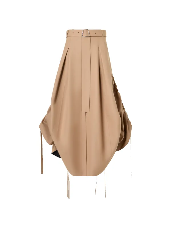 Flared Cotton Double-Face Midi Skirt made by Akris