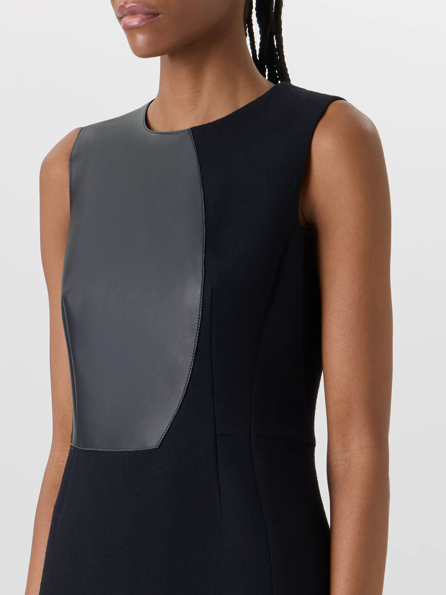 Sleeveless Wool-Crêpe Double-Face Sheath Dress sold by Akris product image thumbnail 4