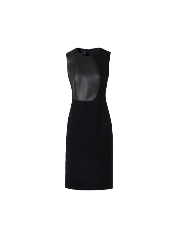 Sleeveless Wool-Crêpe Double-Face Sheath Dress made by Akris