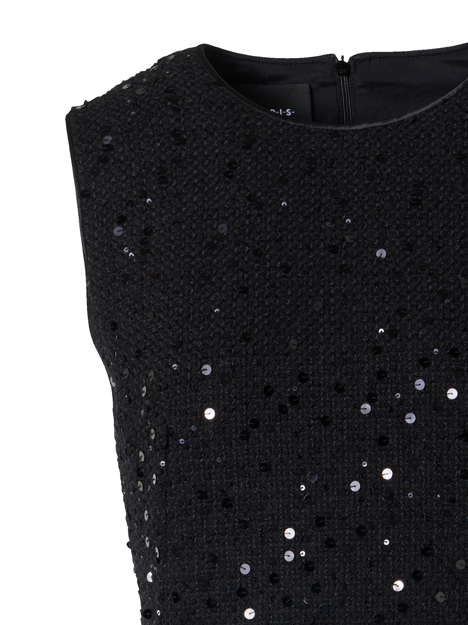 Sleeveless Cotton-Wool Tweed Midi Sheath Dress with Sequins sold by Akris product image thumbnail 3