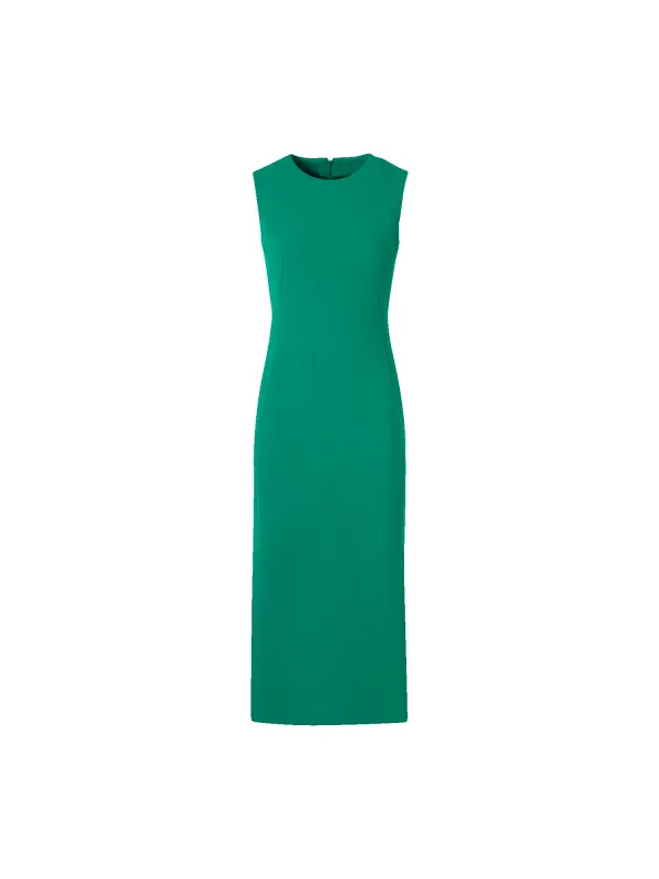 Sleeveless Wool-Crêpe Double-Face Sheath Dress made by Akris