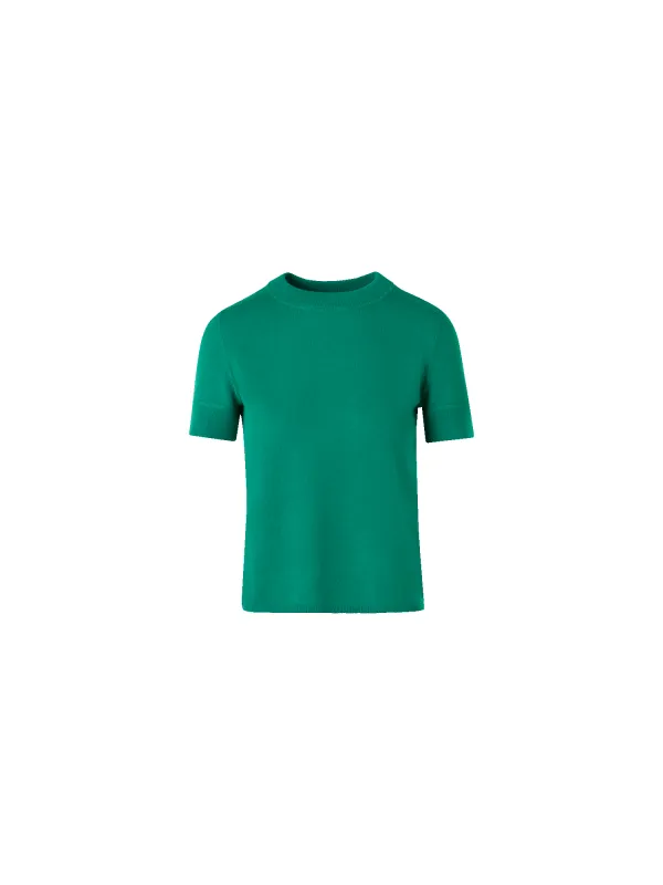 Short-Sleeve Cashmere Knit Sweater made by Akris