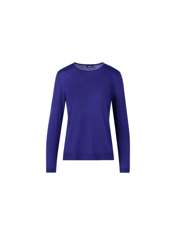 Long-Sleeve Cashmere-Silk Knit Sweater made by Akris