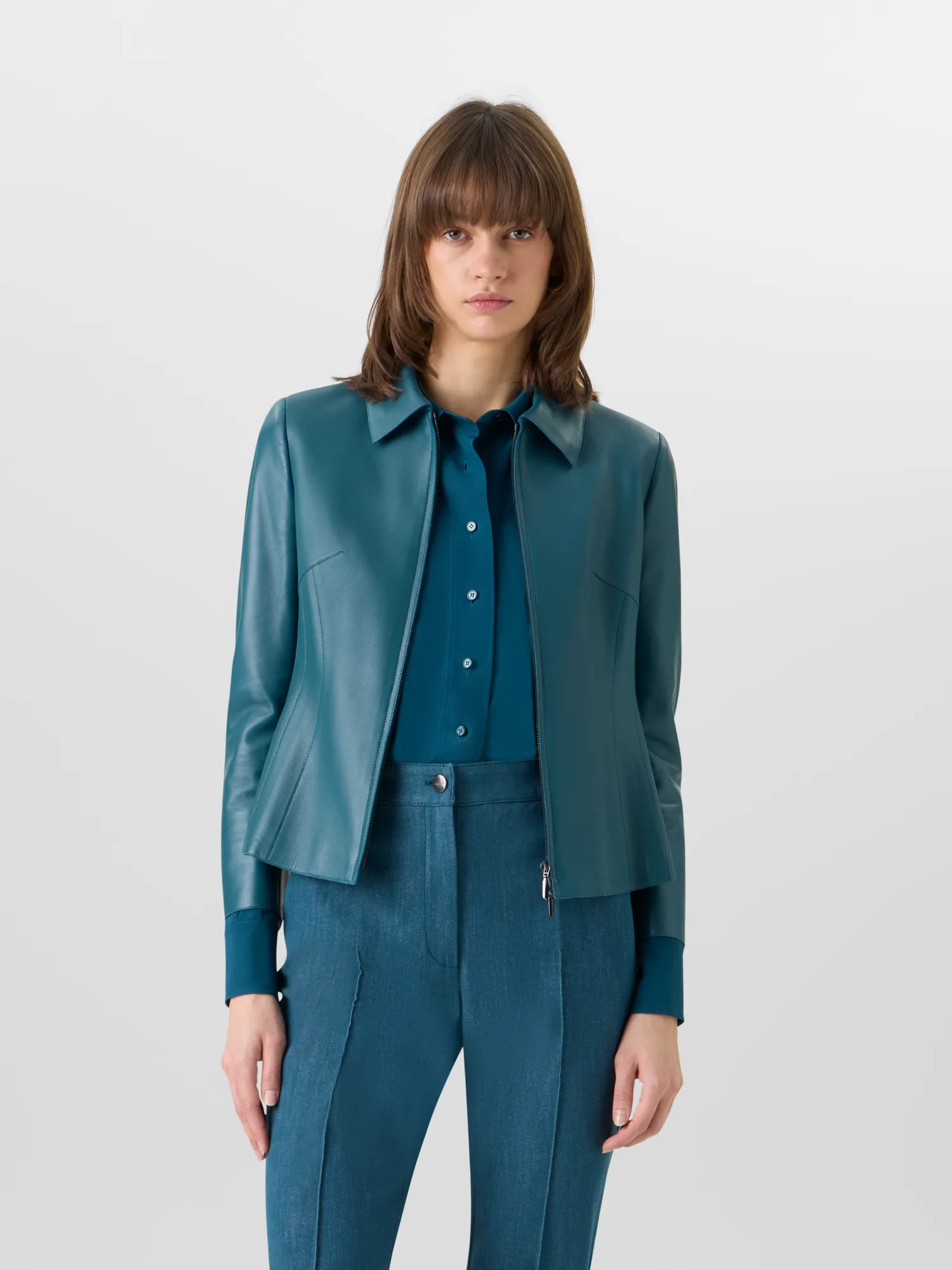 Hecate Jacket in Lamb-Nappa Leather sold by Akris product image thumbnail 5