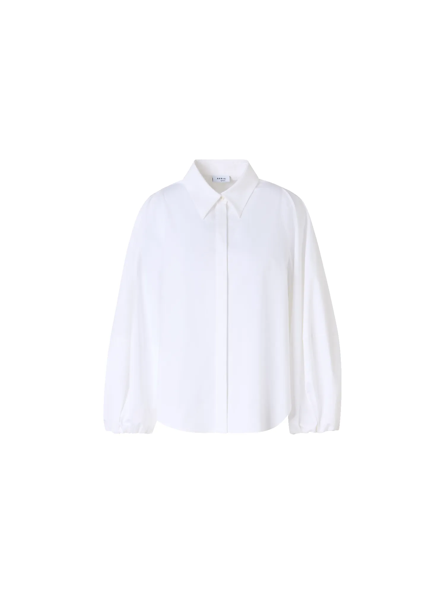 Boxy Washed Cotton Satin Shirt Blouse sold by Akris