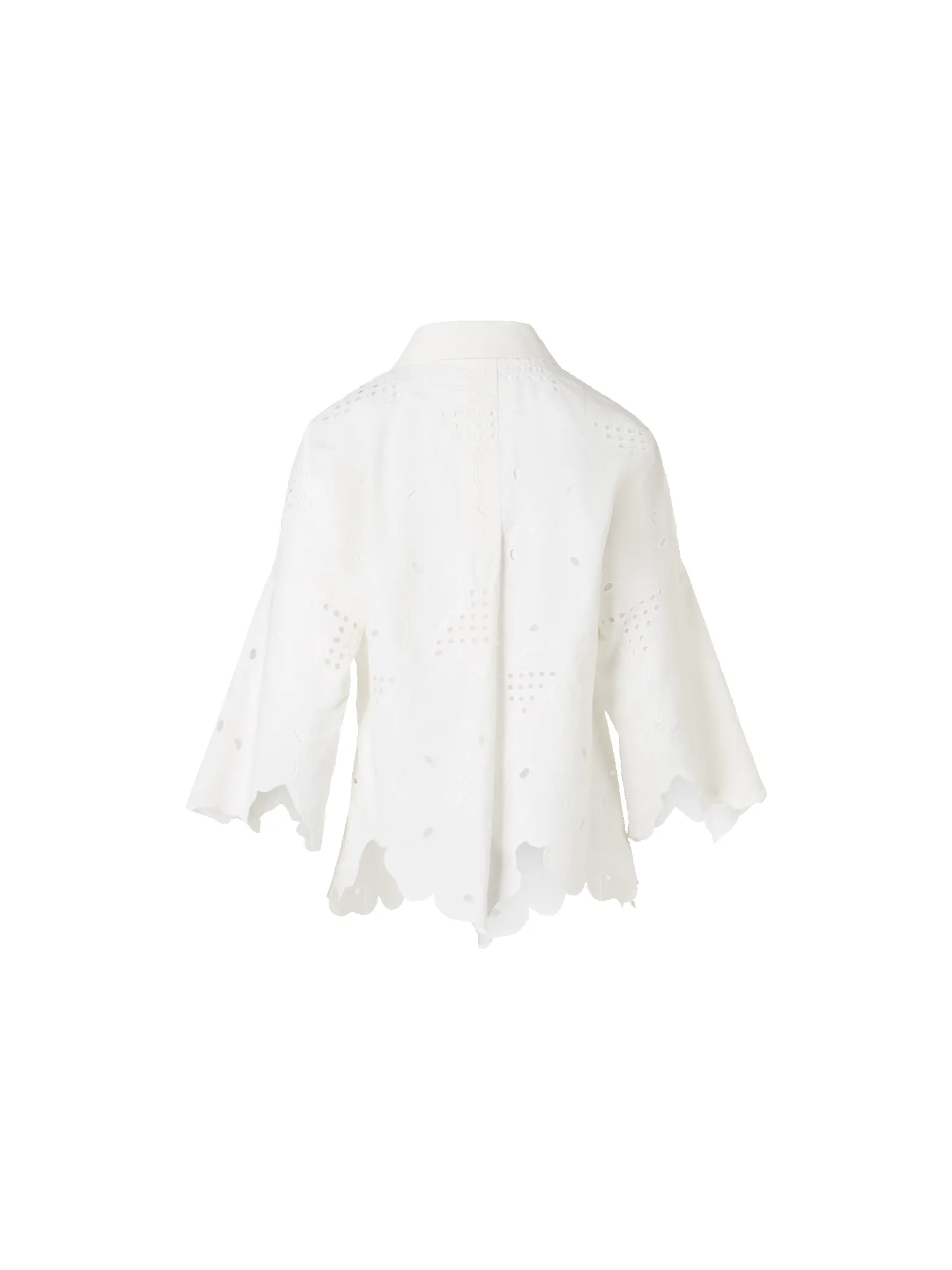 3/4-Sleeve Flower Eyelet Blouse sold by Akris product image thumbnail 5