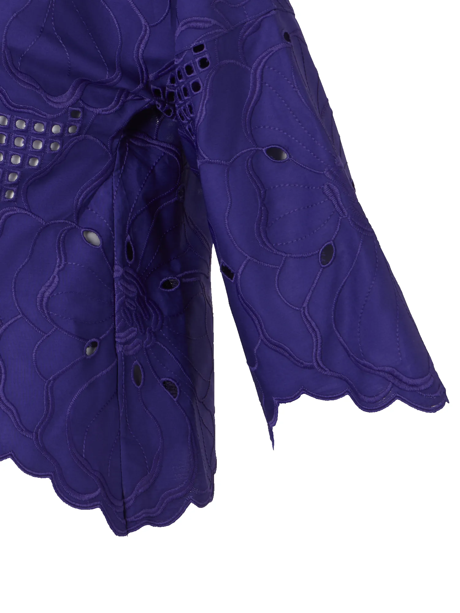 3/4-Sleeve Flower Eyelet Blouse sold by Akris product image thumbnail 3