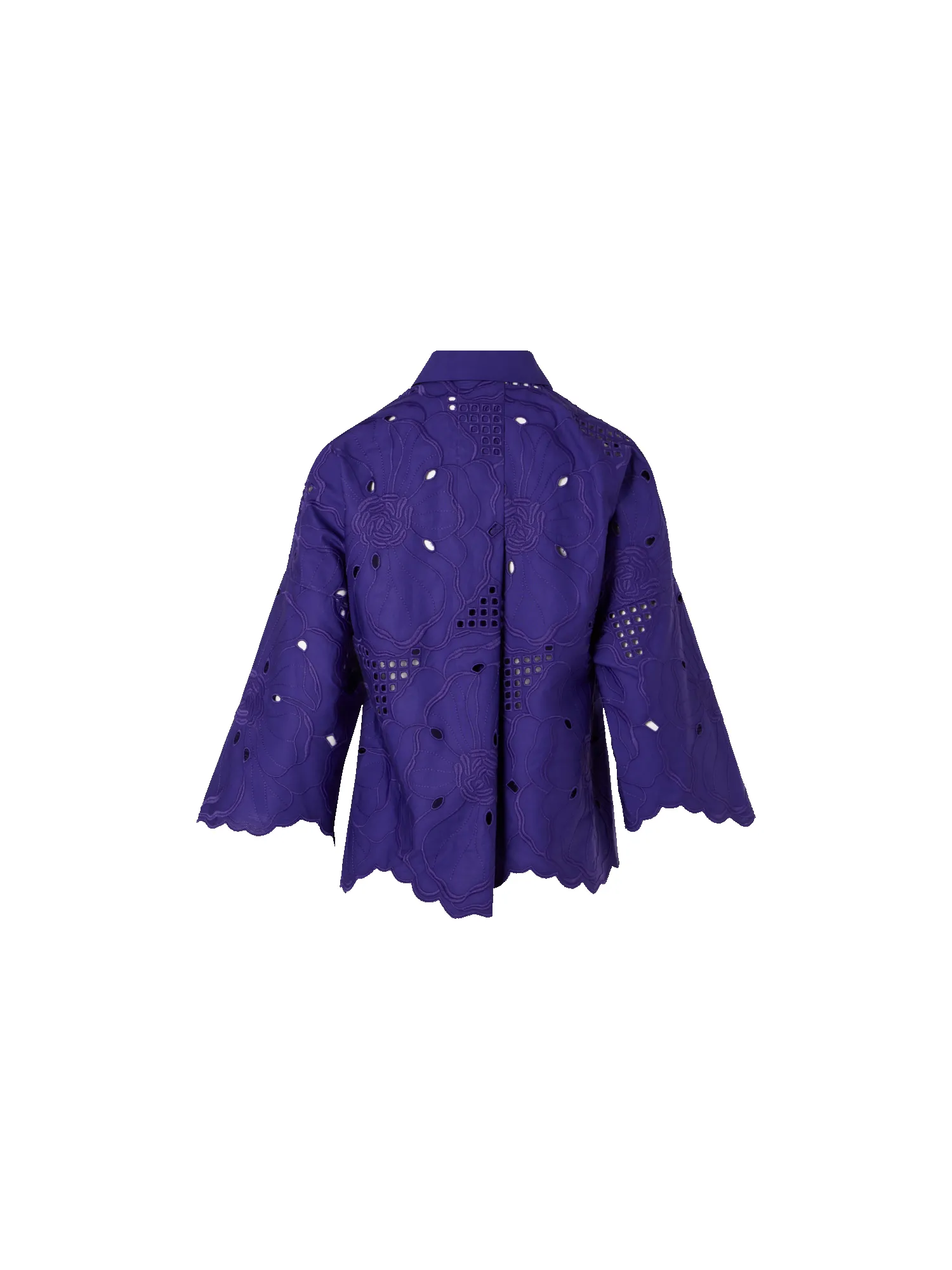 3/4-Sleeve Flower Eyelet Blouse sold by Akris product image thumbnail 4