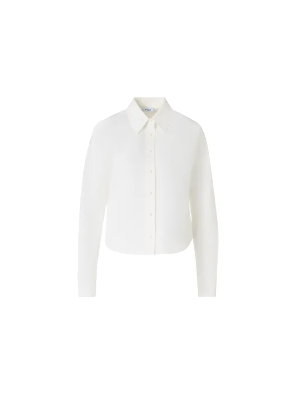 Long-Sleeve Cotton Poplin Shirt made by Akris Punto