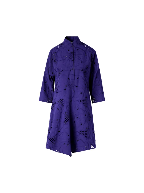 Flower Eyelet Handkerchief Dress made by Akris