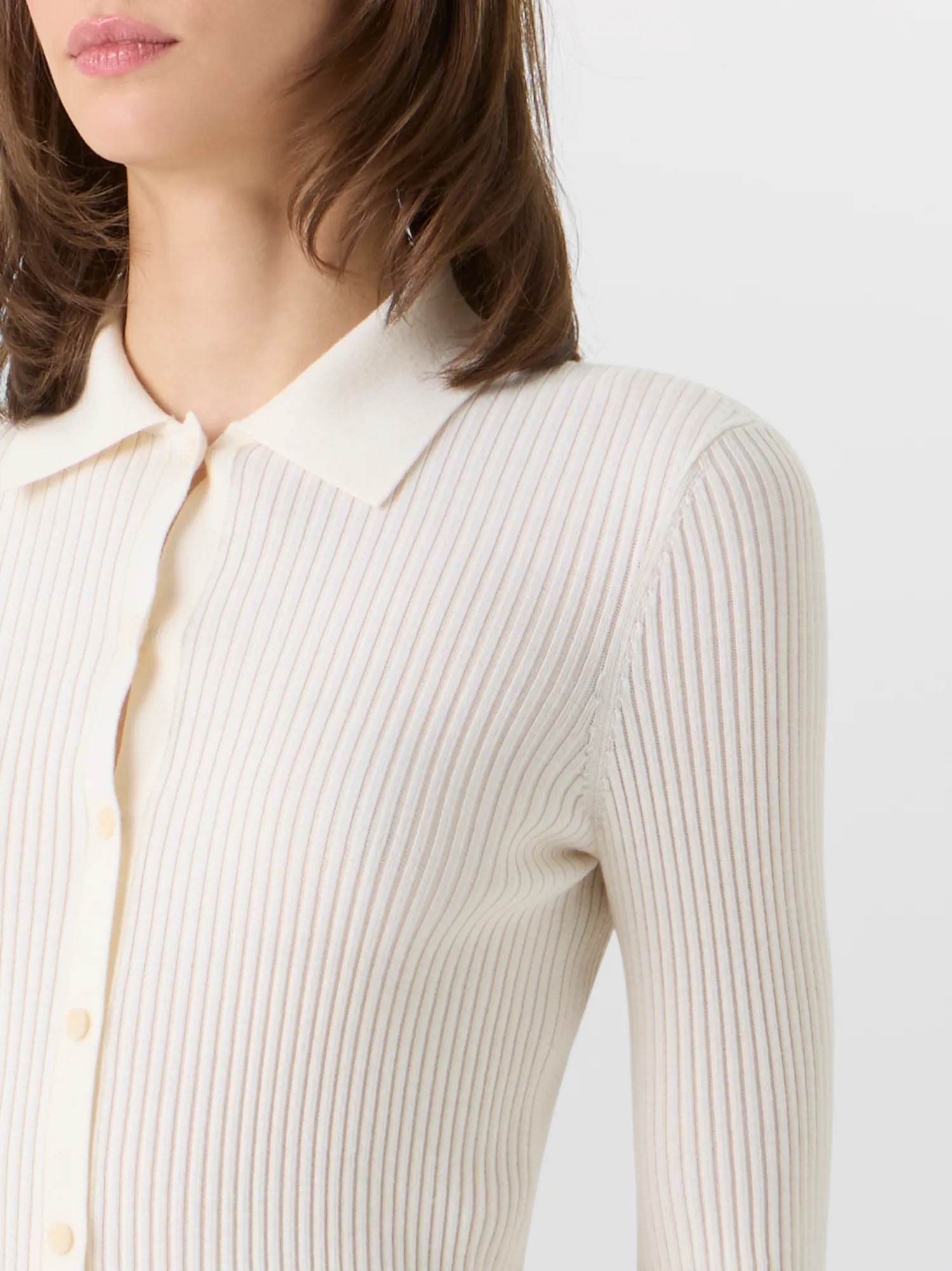 Long-Sleeve Merino Wool Knit Sweater sold by Akris product image thumbnail 4