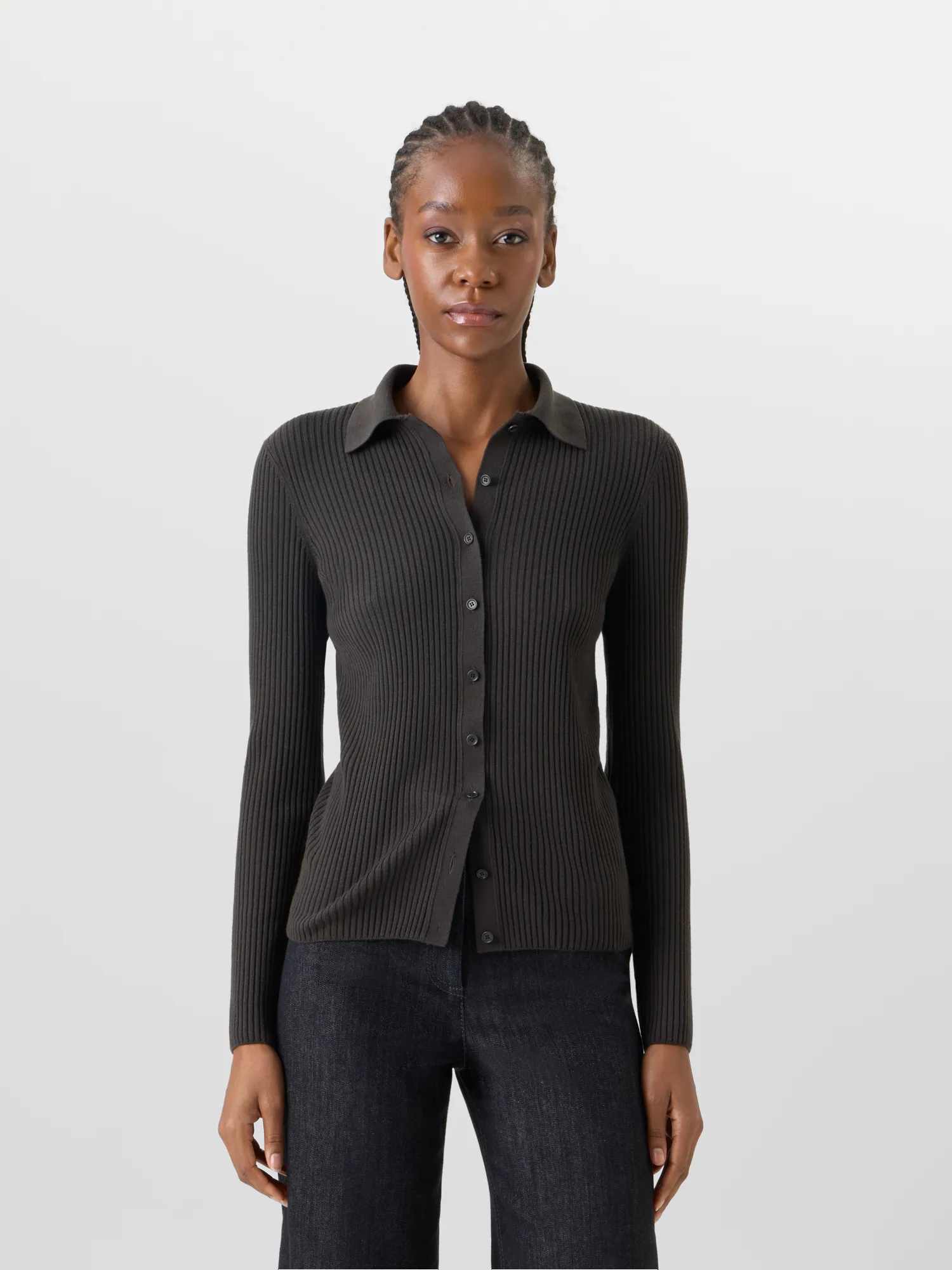 Long-Sleeve Merino Wool Knit Sweater sold by Akris product image thumbnail 4