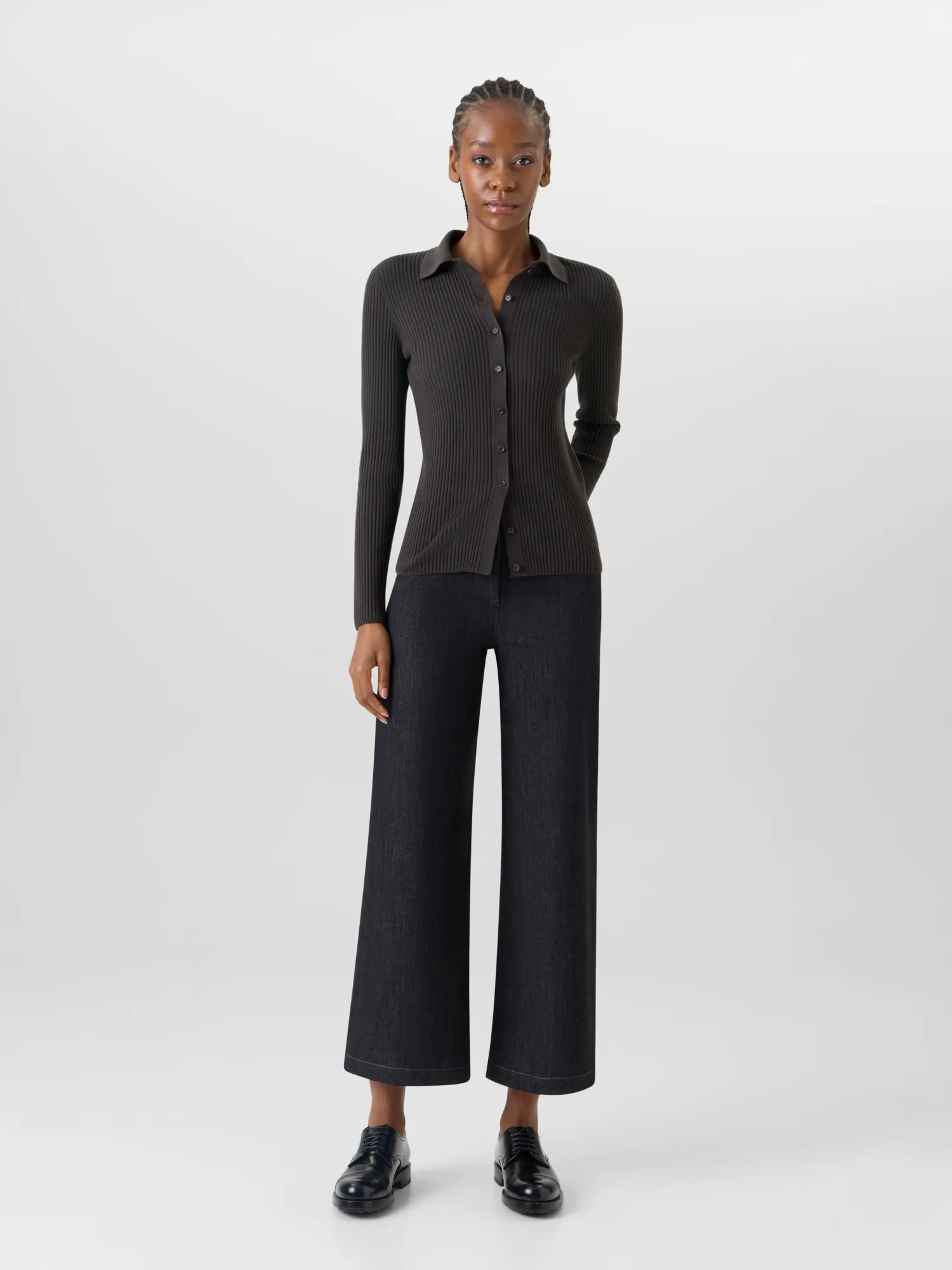 Long-Sleeve Merino Wool Knit Sweater sold by Akris product image thumbnail 2